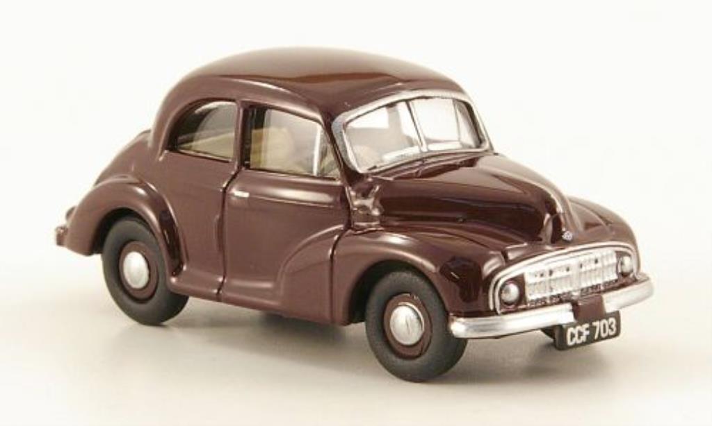 Morris Minor 1/76 Oxford Saloon rosso modellino in miniatura
