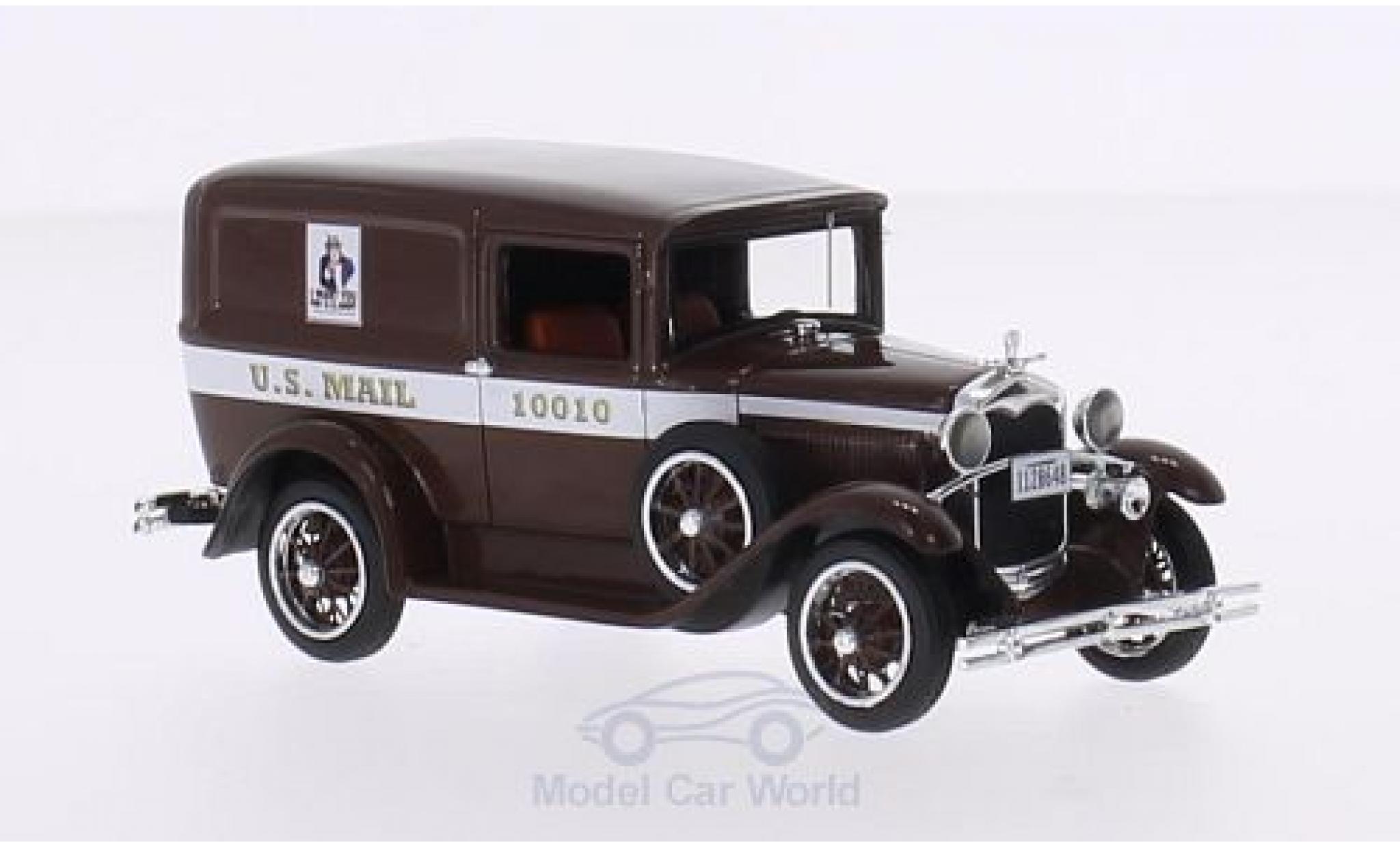 Ford Model A 1/43 Motorhead Livery marroneee U.S.Mail 1931 modellino in miniatura