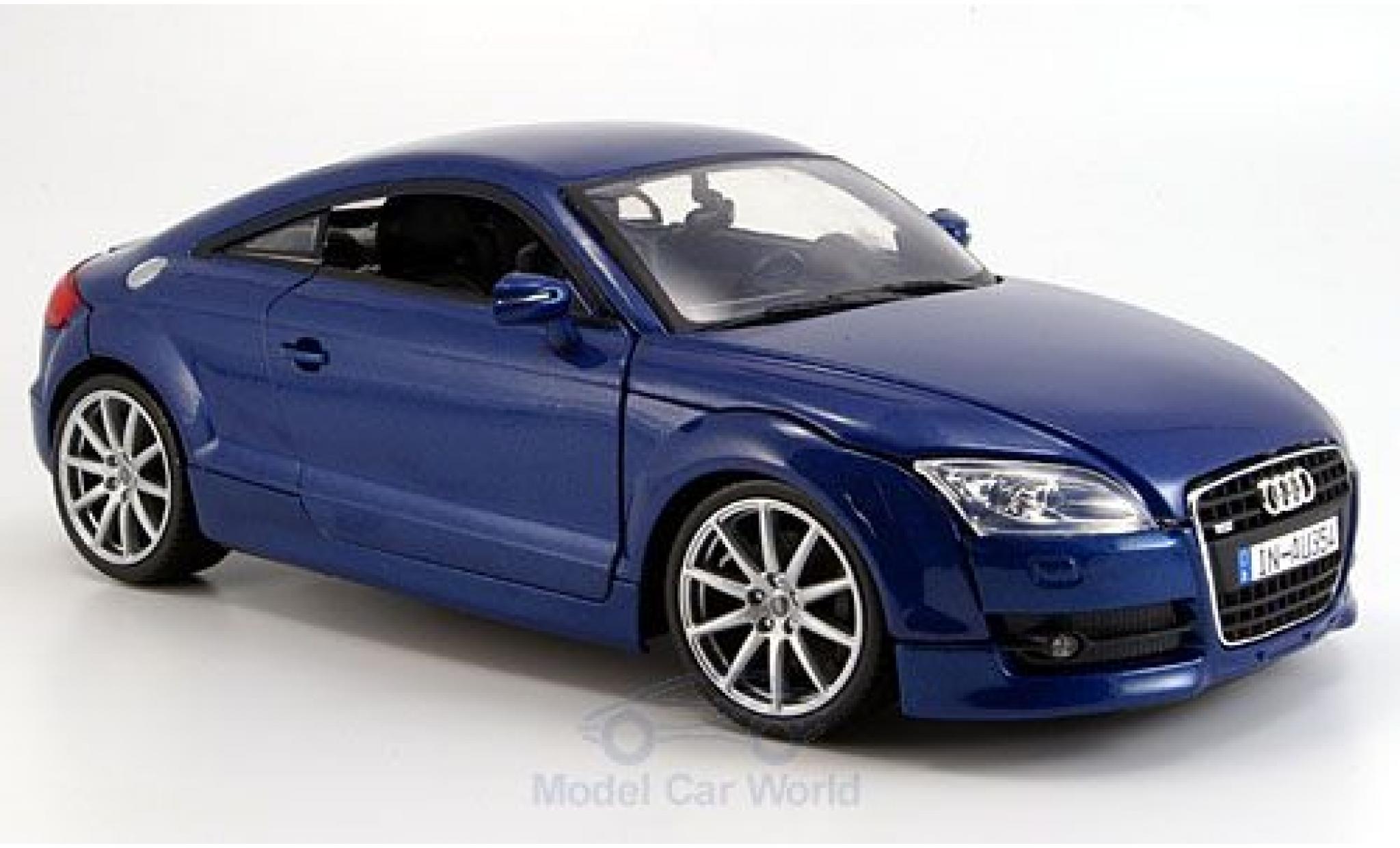 Audi TT 1/18 Motormax Coupe blu 2007 modellino in miniatura