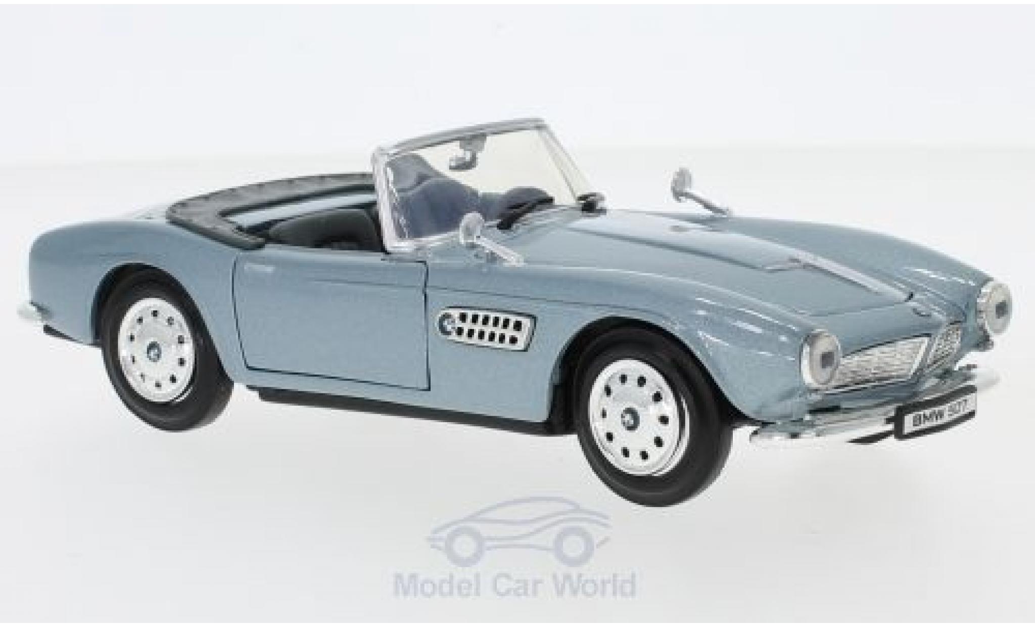 Bmw 507 1/24 Motormax metallico blu modellino in miniatura