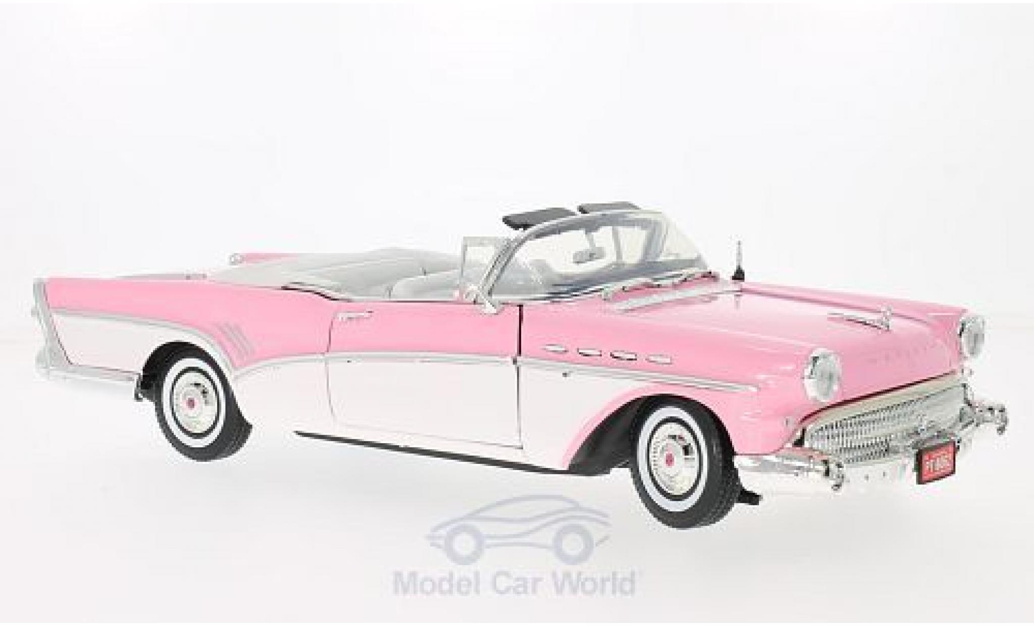 Buick Roadmaster 1/18 Motormax Convertibile rosa/bianco 1957 modellino in miniatura