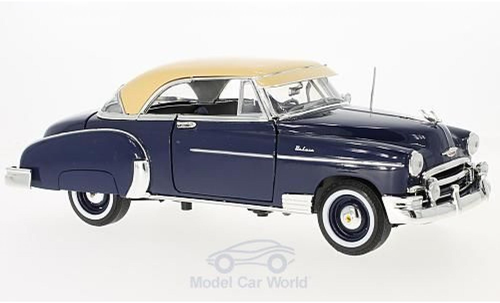 Chevrolet Bel Air 1/18 Motormax blu/beige 1950 modellino in miniatura