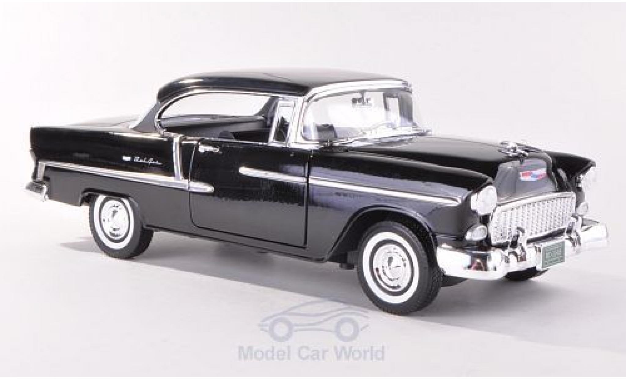 Chevrolet Bel Air 1/18 Motormax Hardtop nero 1955 modellino in miniatura