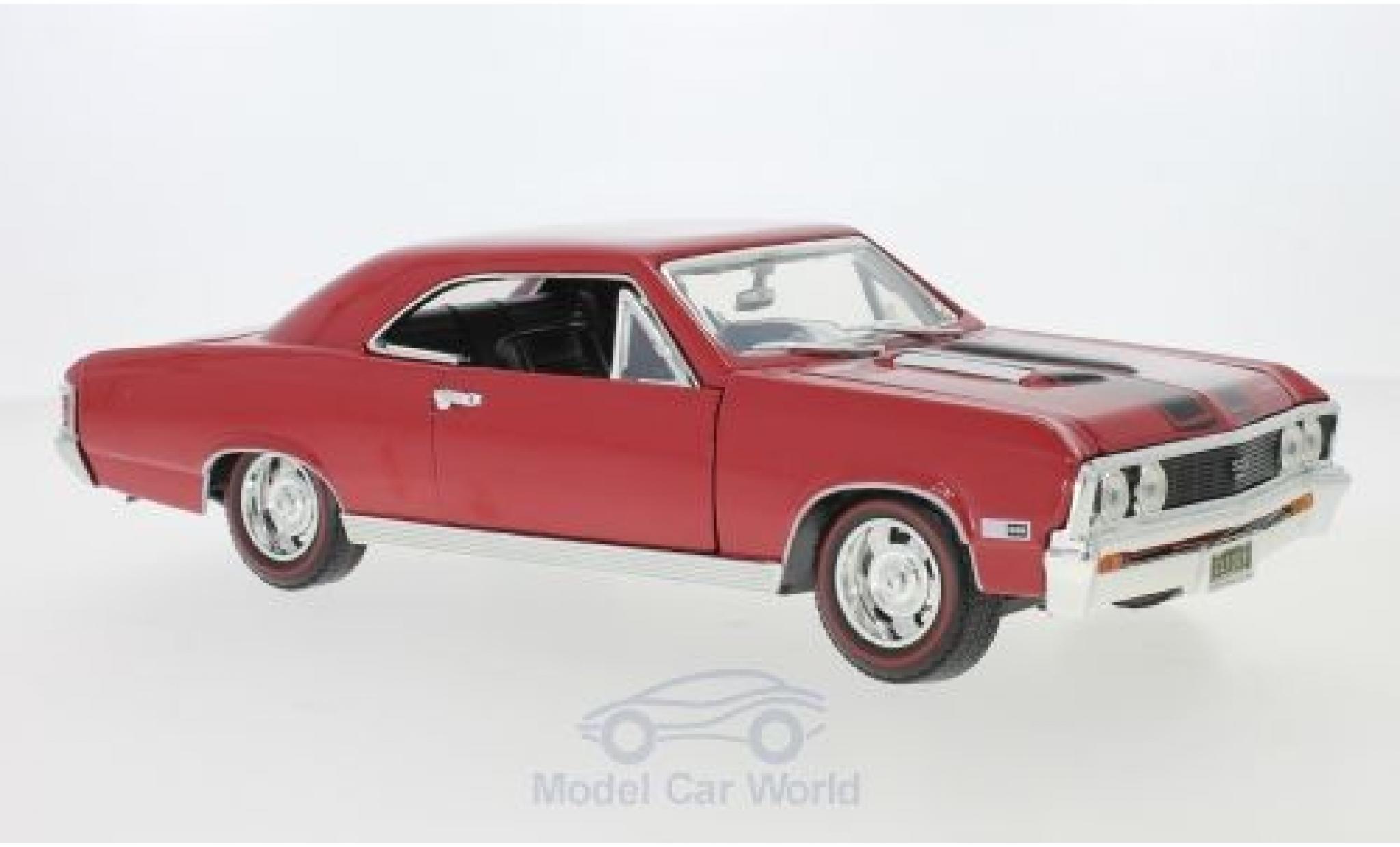 Chevrolet Chevelle 1/18 Motormax SS 396 rosso/nero 1967 modellino in miniatura