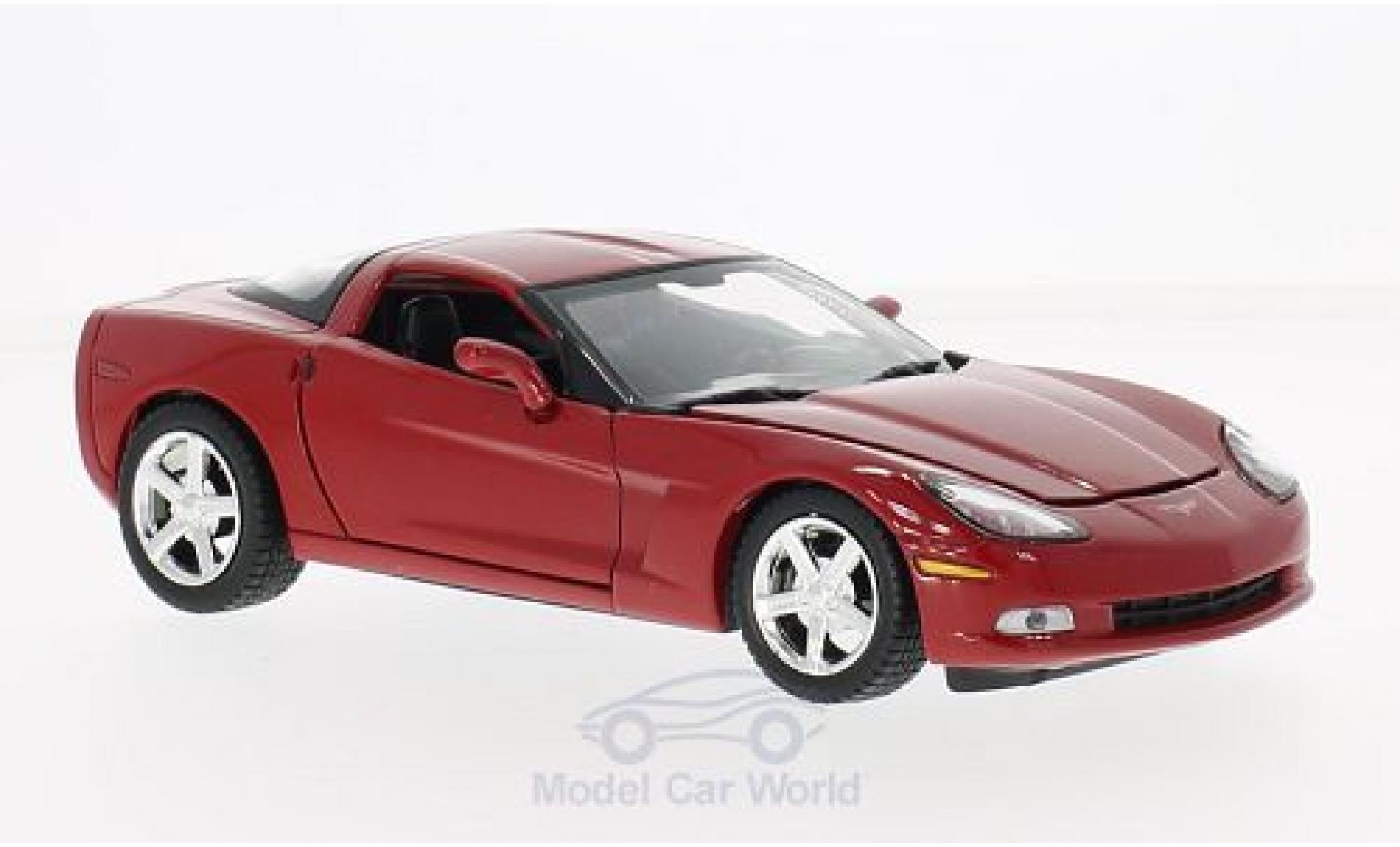 Chevrolet Corvette 1/24 Motormax (C6) rosso 2005 ohne Vitrine modellino in miniatura