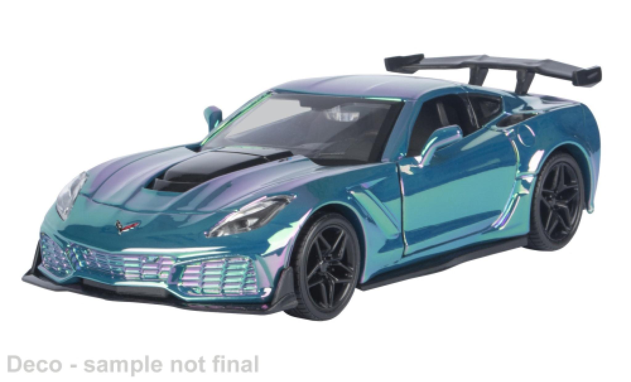 Chevrolet Corvette 1/24 Motormax ZR1 türkis 2019 1:24 modellino in miniatura