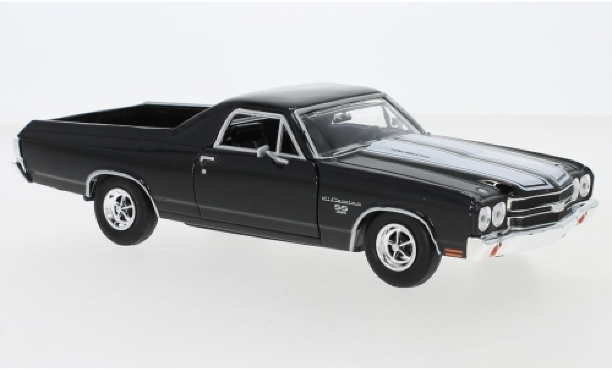 Chevrolet El Camino 1/24 Motormax SS 396 nero/bianco 1970 modellino in miniatura