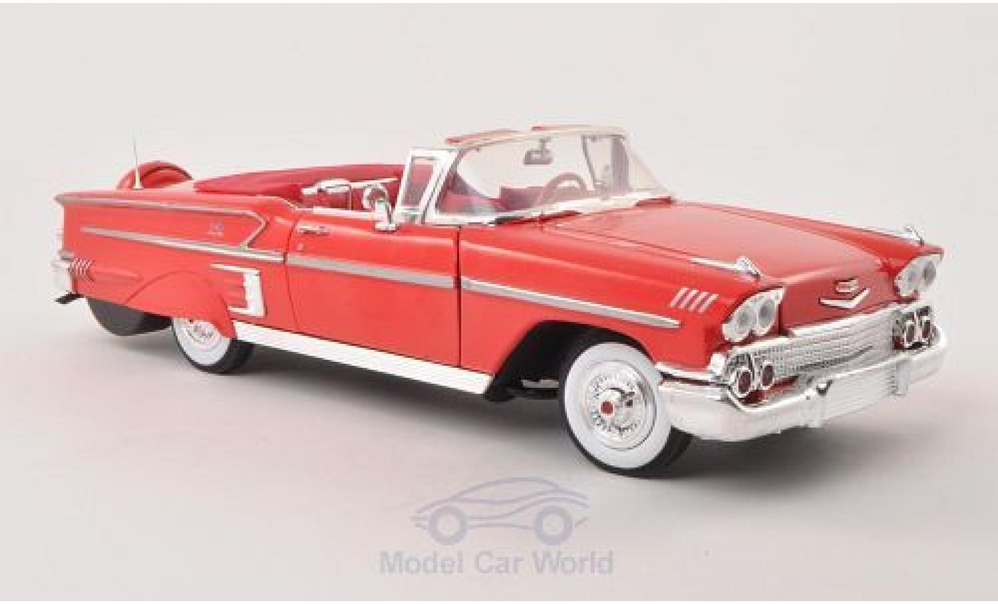 Chevrolet Impala 1/18 Motormax Convertibile rosso 1958 modellino in miniatura