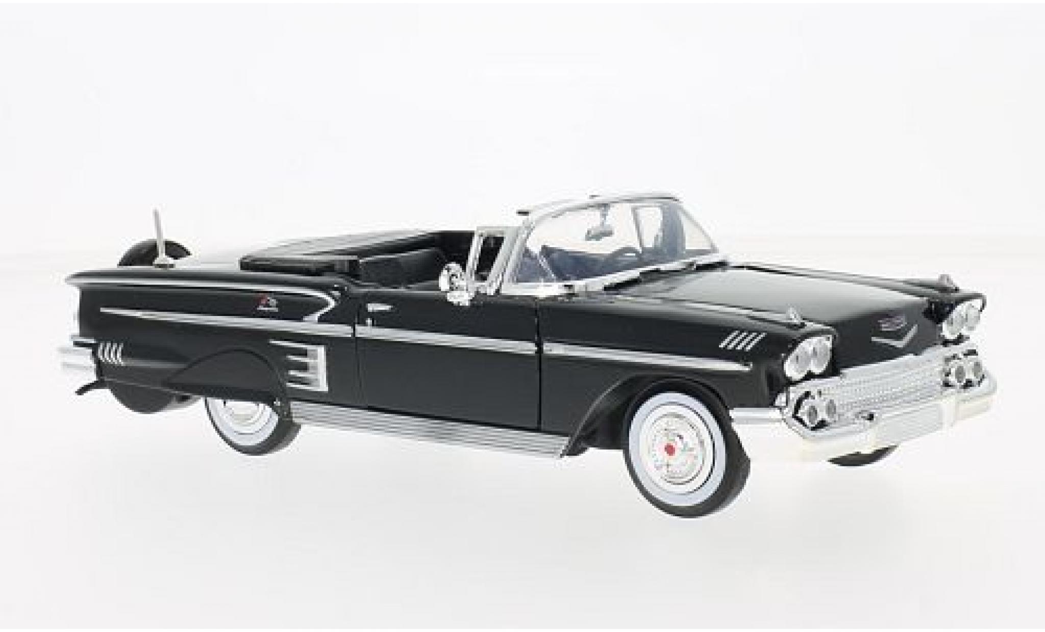 Chevrolet Impala 1/24 Motormax Convertibile nero 1958 modellino in miniatura