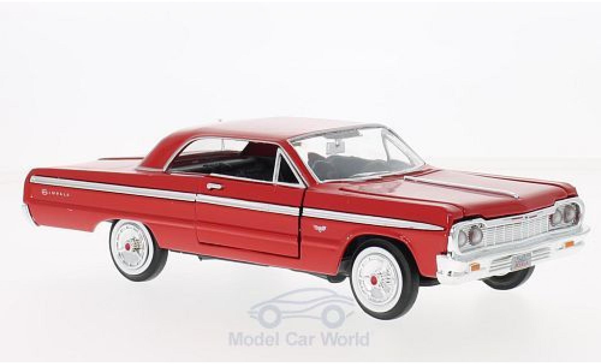 Chevrolet Impala 1/24 Motormax rosso 1964 modellino in miniatura
