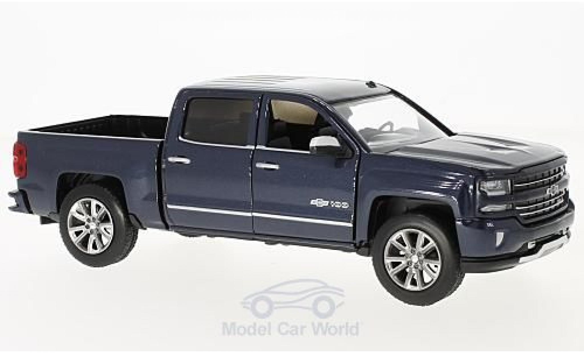 Chevrolet Silverado 1/27 Motormax Centennial Edition metallico blu 2018 modellino in miniatura