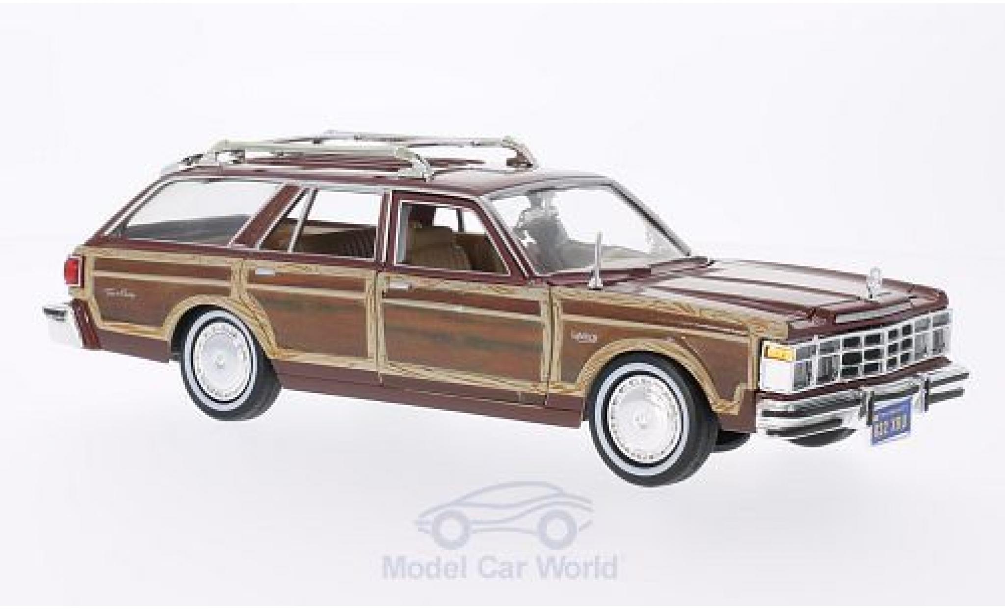 Chrysler Le Baron 1/24 Motormax Town & Country metallico marroneee/Holzoptik 1979 ohne Vitrine modellino in miniatura
