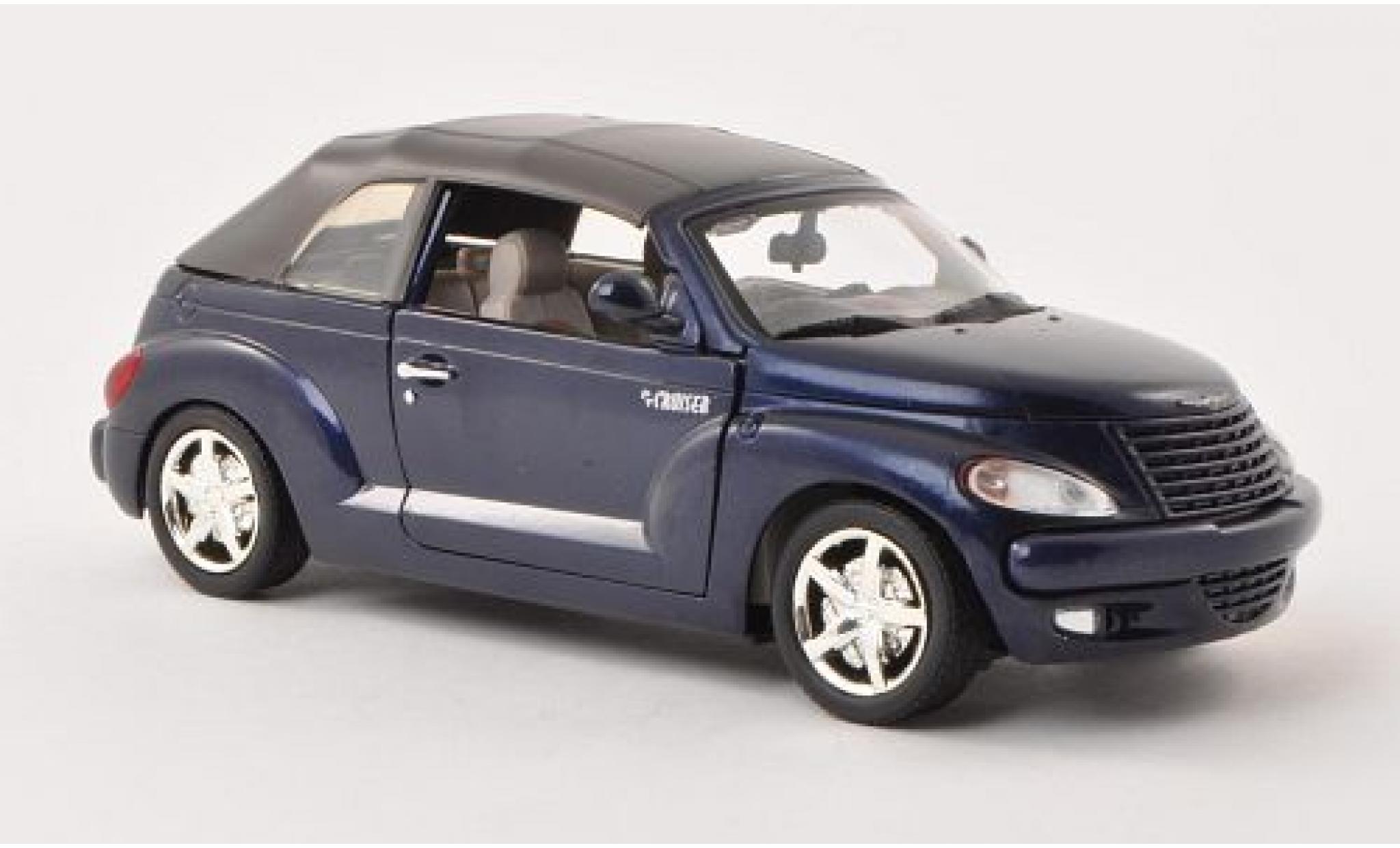 Chrysler PT Cruiser 1/24 Motormax Convertibile metallico blu sans Vitrine modellino in miniatura
