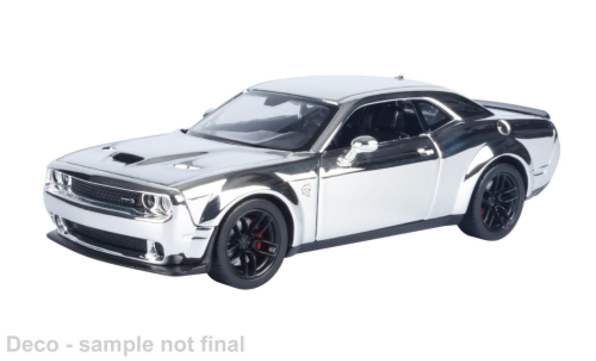 Dodge Challenger 1/24 Motormax Hellcat SRT silber 2018 1:24 modellino in miniatura