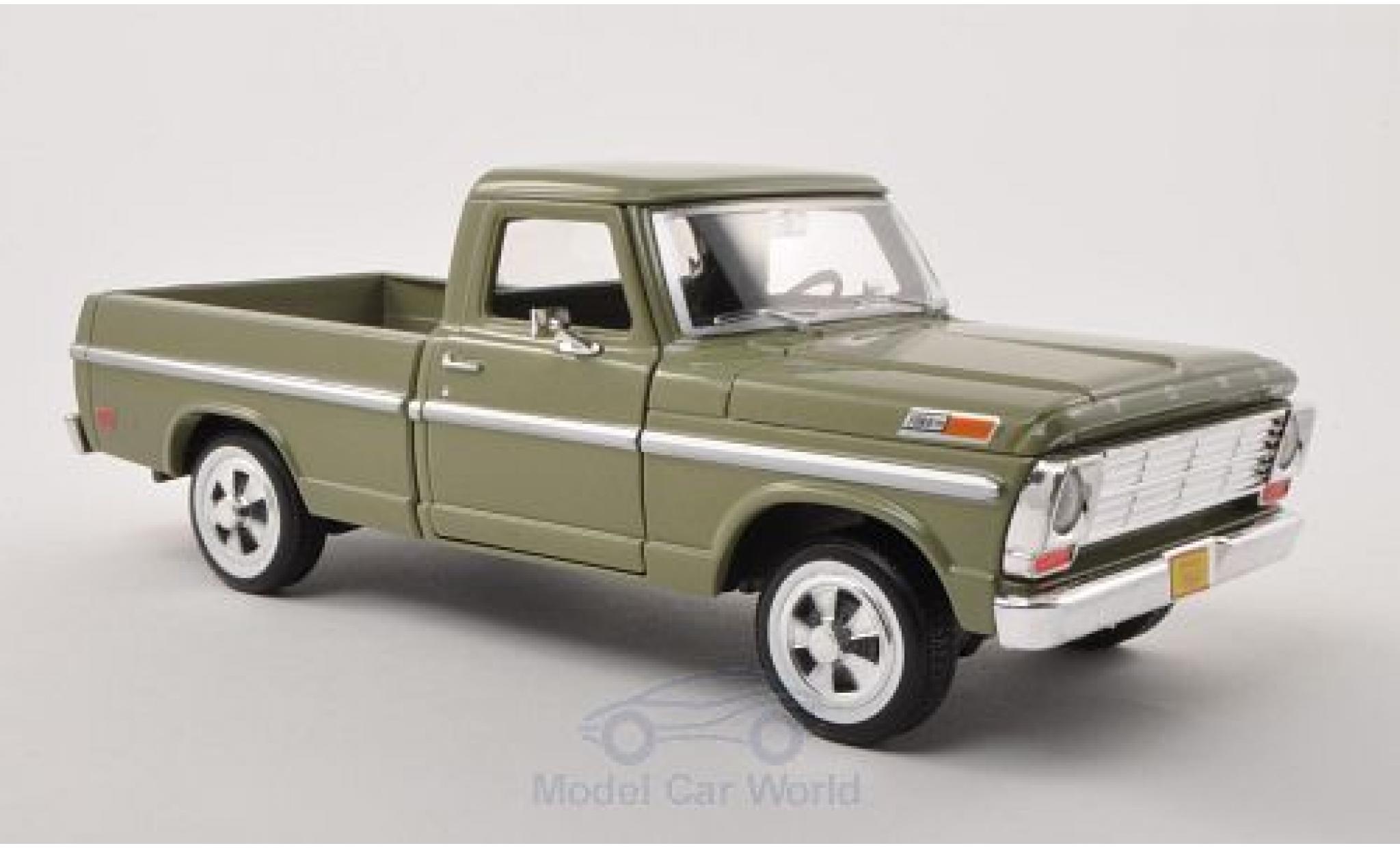 Ford F-1 1/24 Motormax 00 Pick Up metallico verde 1969 ohne Vitrine modellino in miniatura