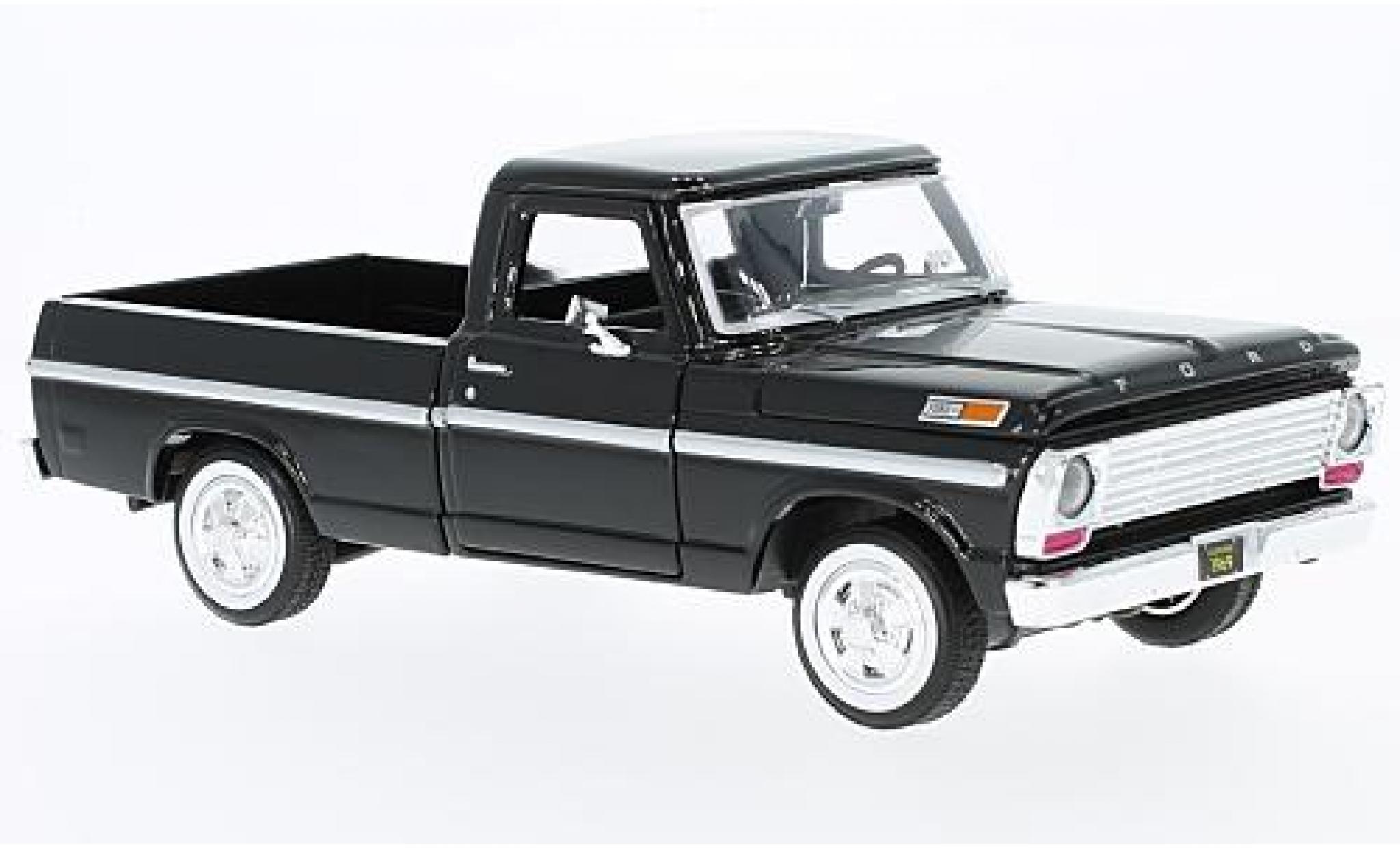 Ford F-1 1/24 Motormax 00 Pick Up nero 1969 modellino in miniatura