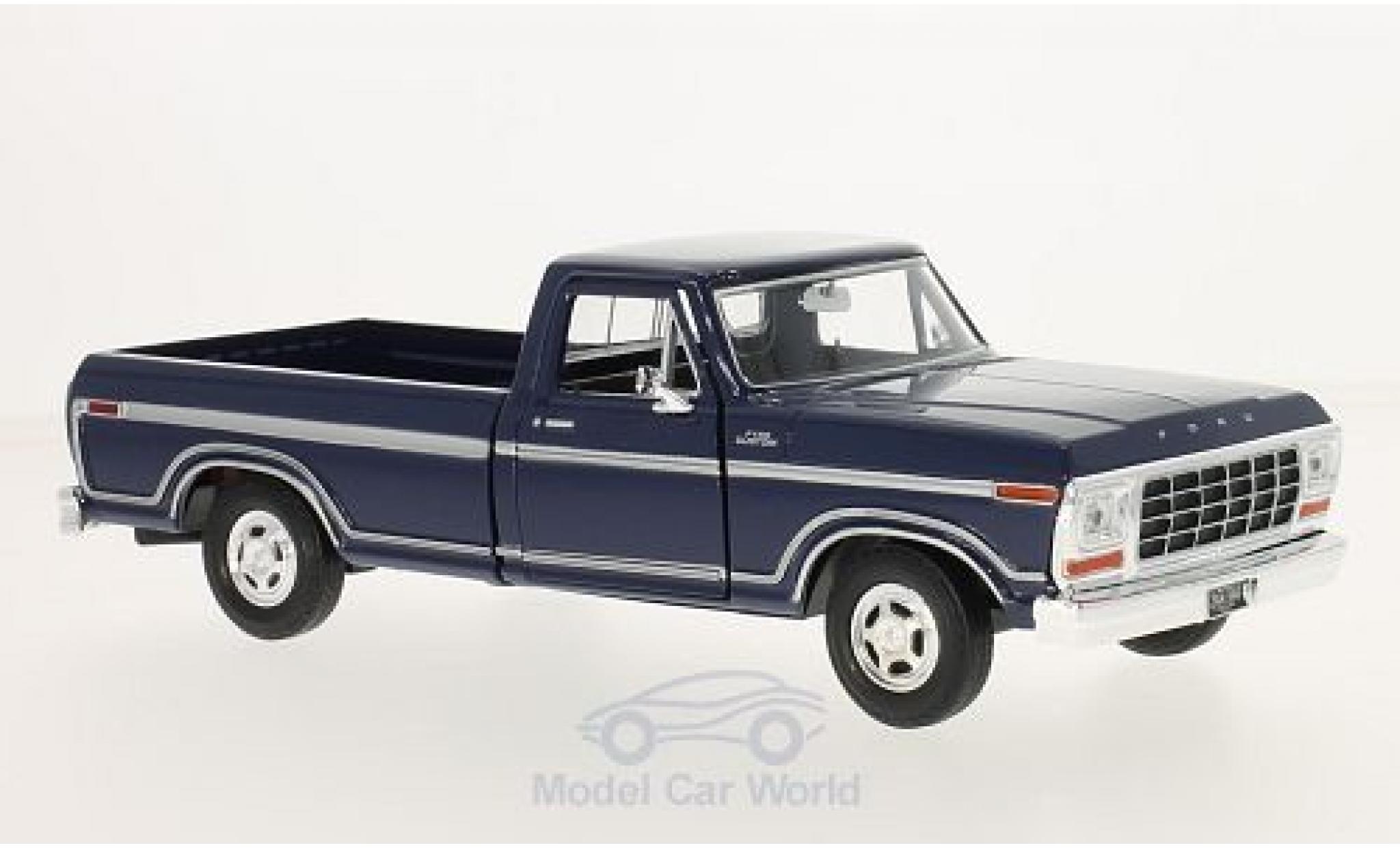 Ford F-1 1/24 Motormax 50 Custom blu 1979 modellino in miniatura