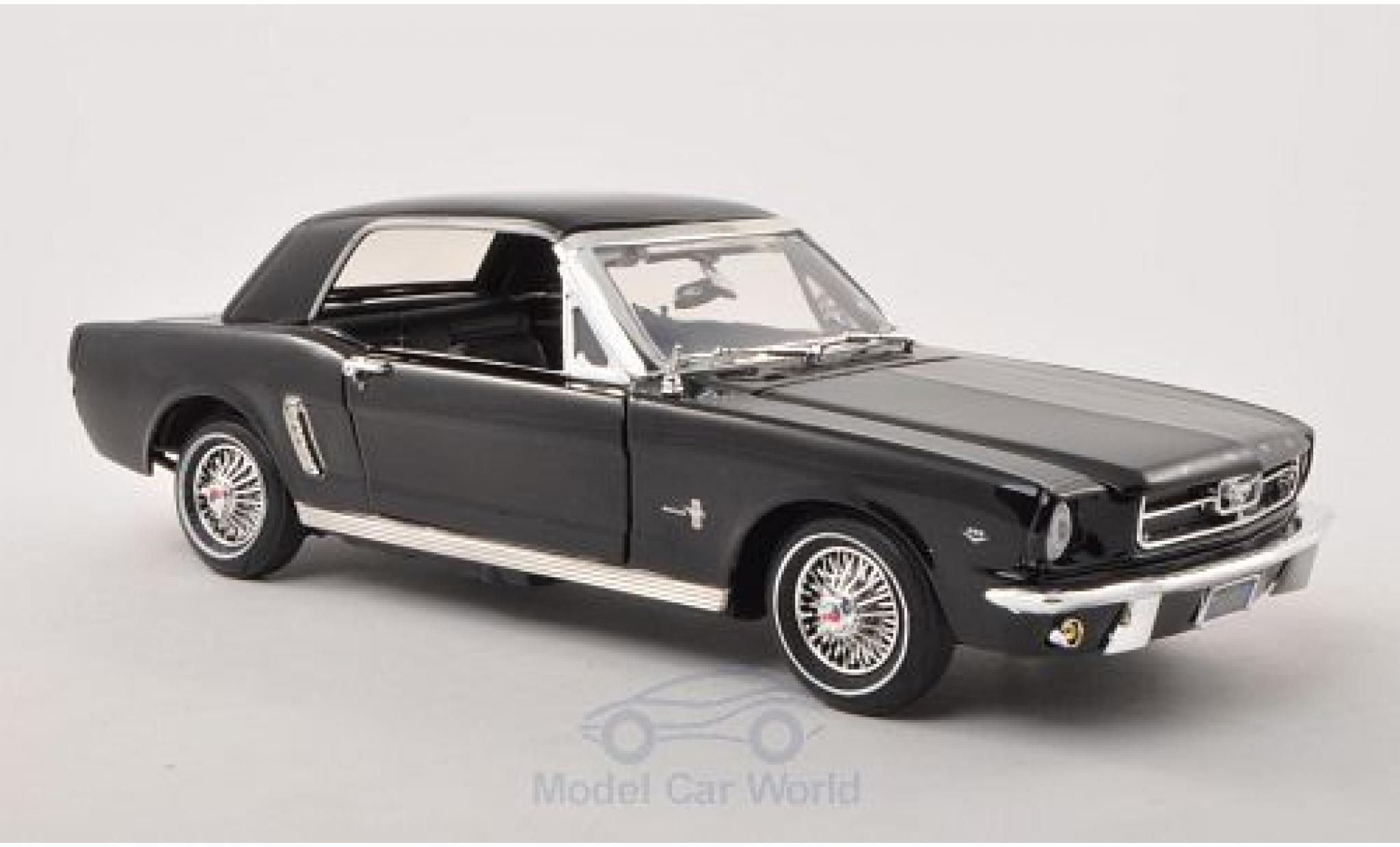 Ford Mustang 1/18 Motormax Hardtop nero 1964 modellino in miniatura