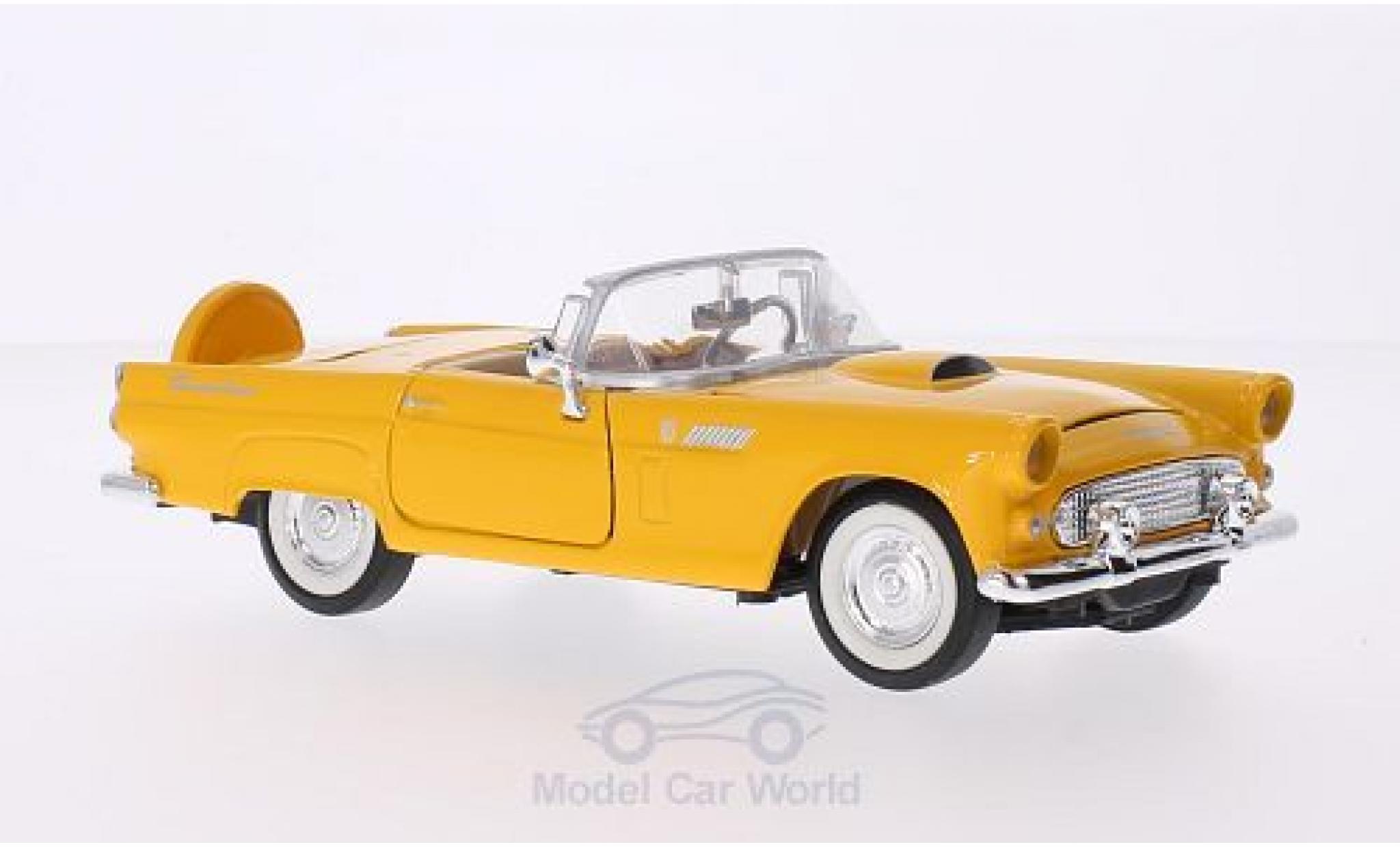 Ford Thunderbird 1956 1/24 Motormax giallo 1956 modellino in miniatura