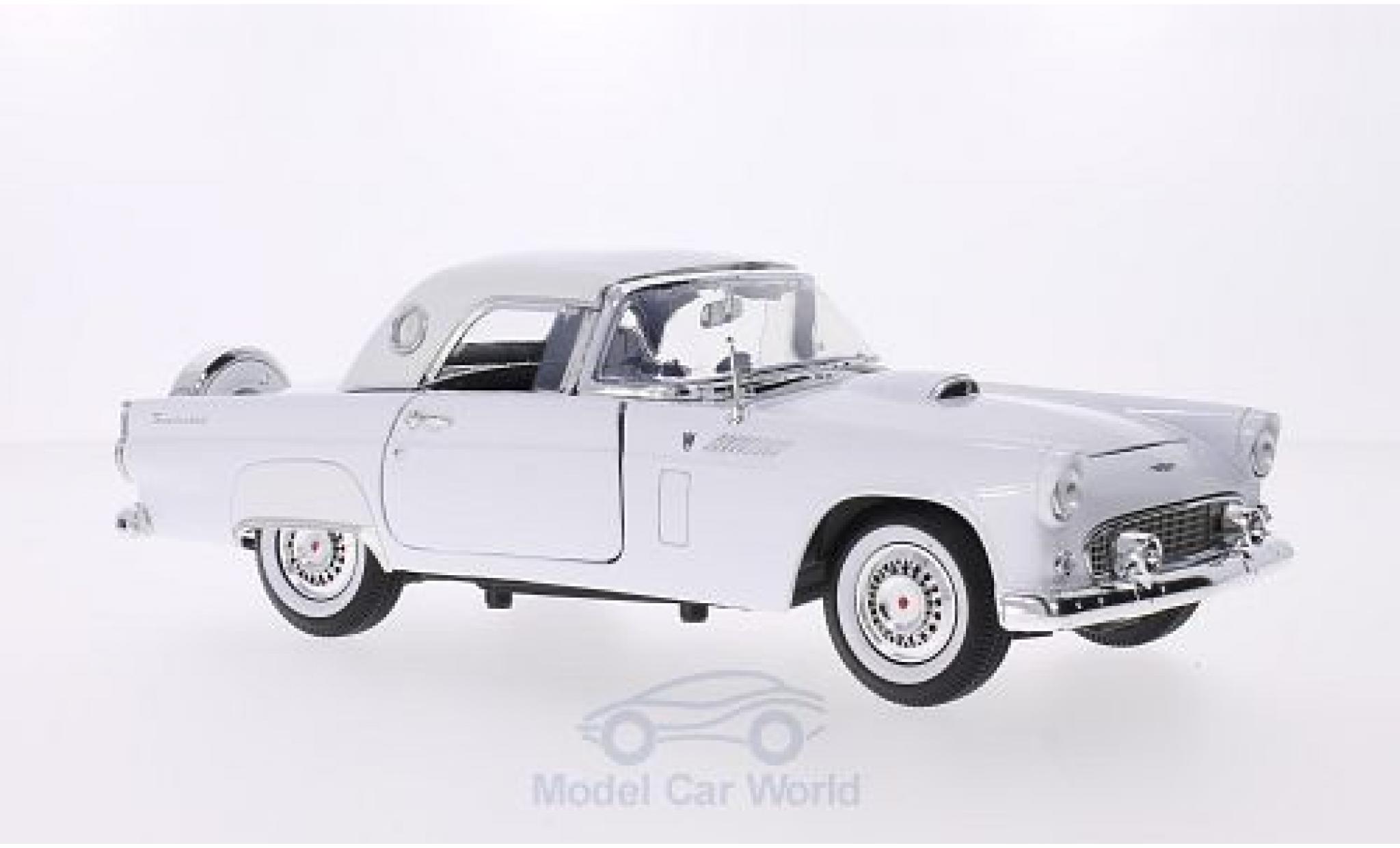 Ford Thunderbird 1/18 Motormax Hardtop bianco 1956 modellino in miniatura