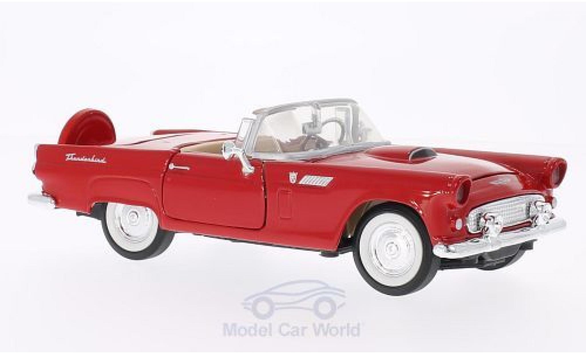 Ford Thunderbird 1/24 Motormax rosso 1956 modellino in miniatura
