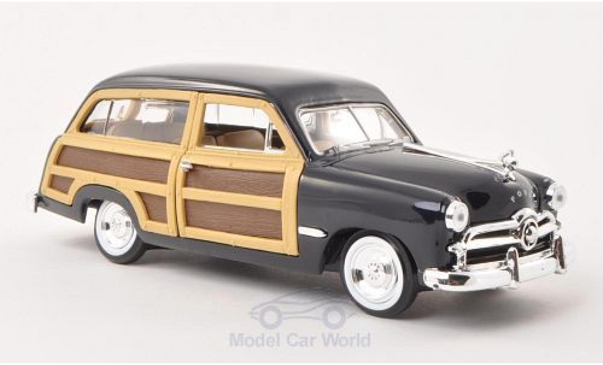 Ford Woody 1/24 Motormax Wagon blu/Holzoptik 1949 ohne Vitrine modellino in miniatura