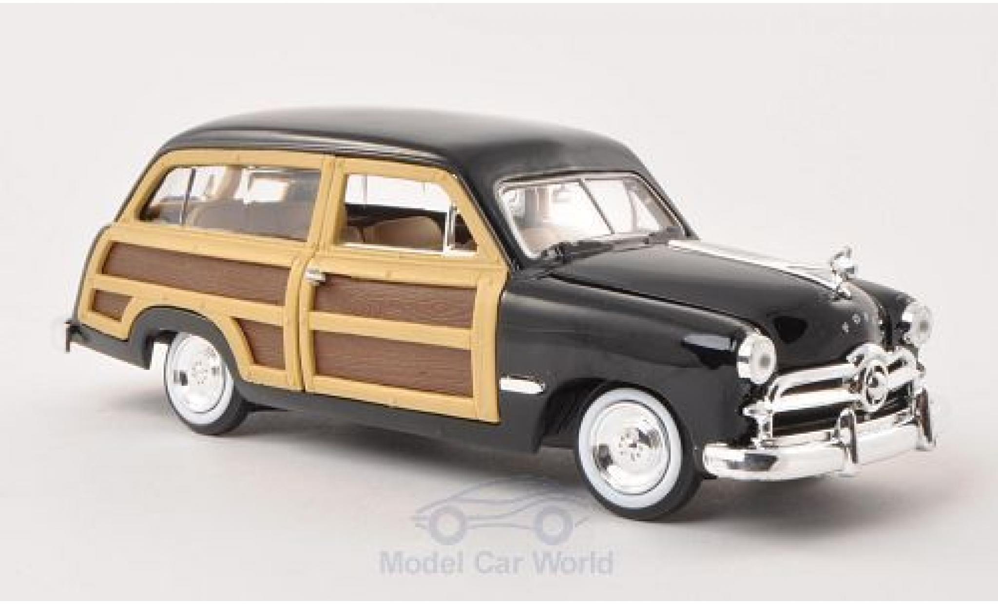 Ford Woody 1/24 Motormax Wagon nero/Holzoptik 1949 ohne Vitrine modellino in miniatura