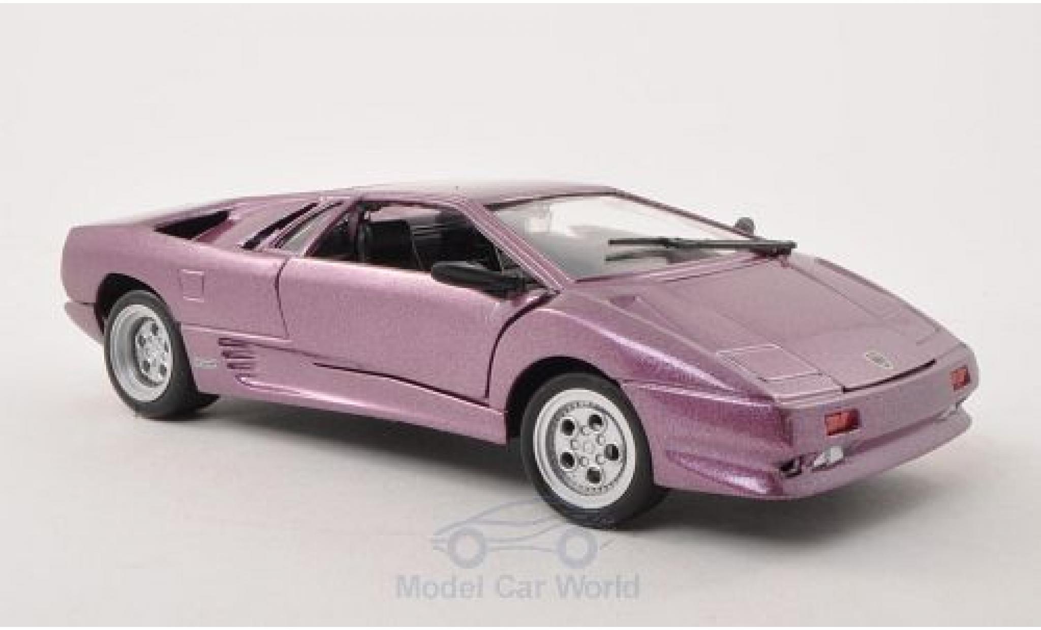 Lamborghini Diablo 1/24 Motormax metallico lila ohne Vitrine modellino in miniatura