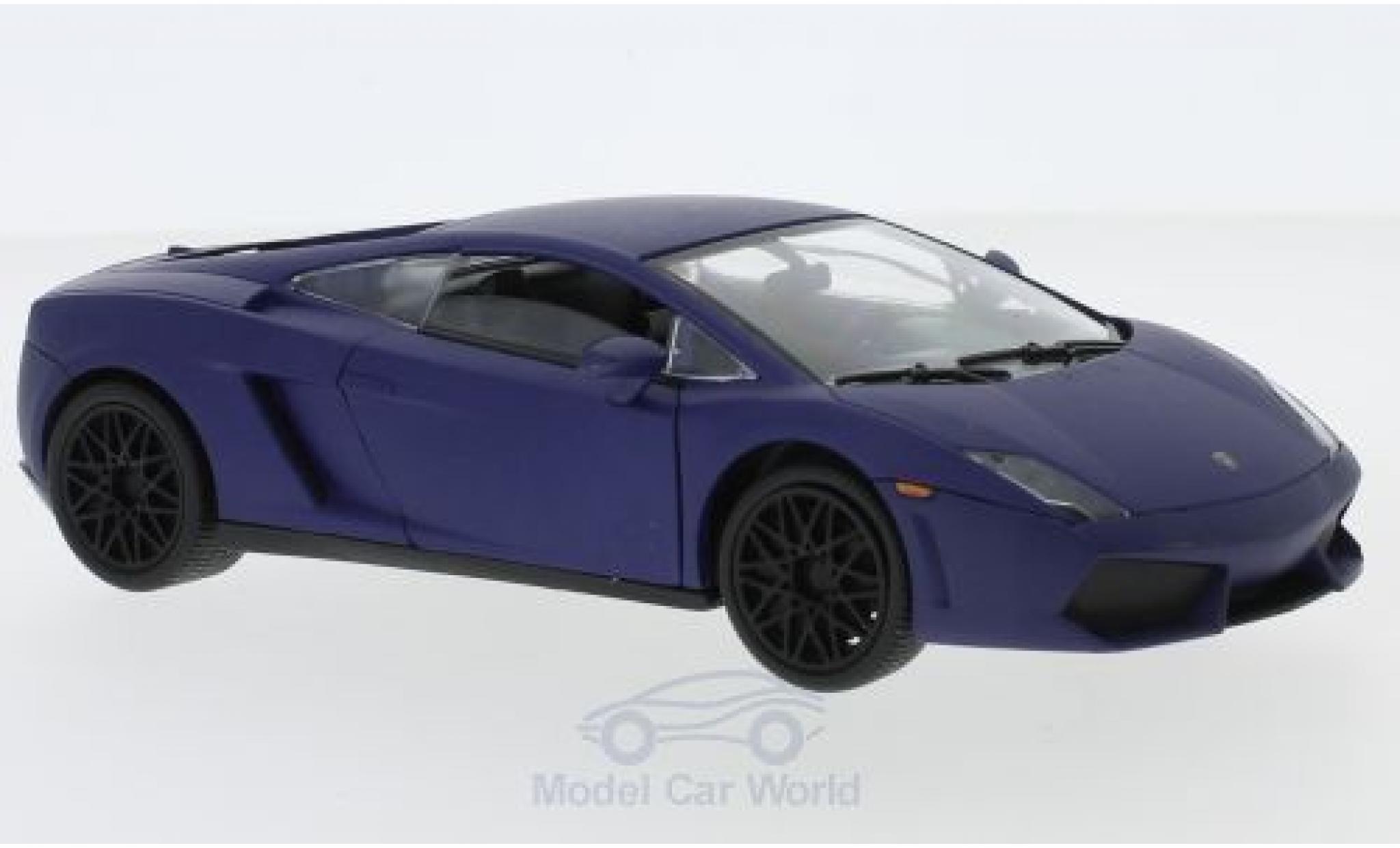Lamborghini Gallardo 1/24 Motormax LP 560-4 matt-blu 2008 modellino in miniatura