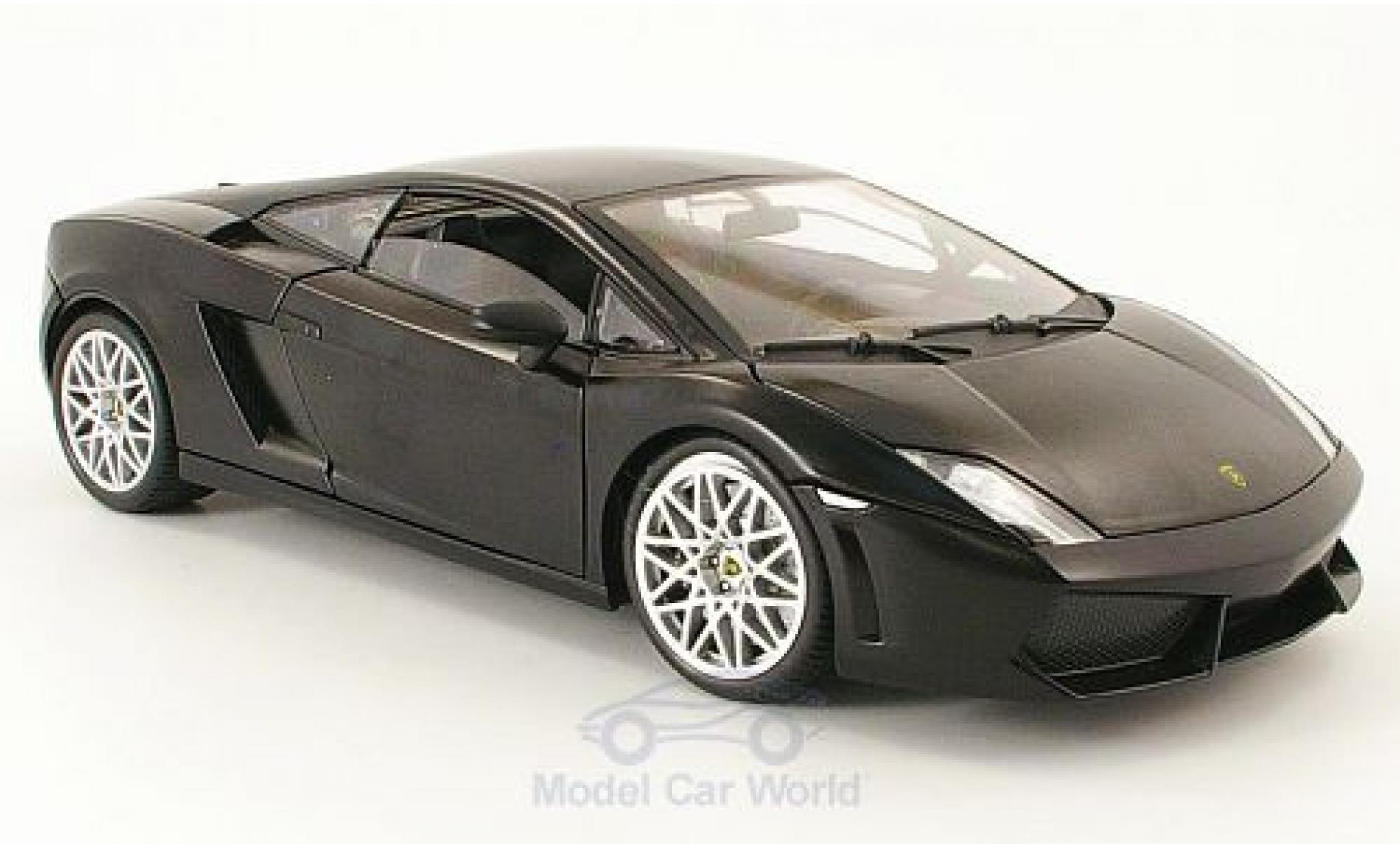 Lamborghini Gallardo LP560-4 1/18 Motormax matt-nero modellino in miniatura