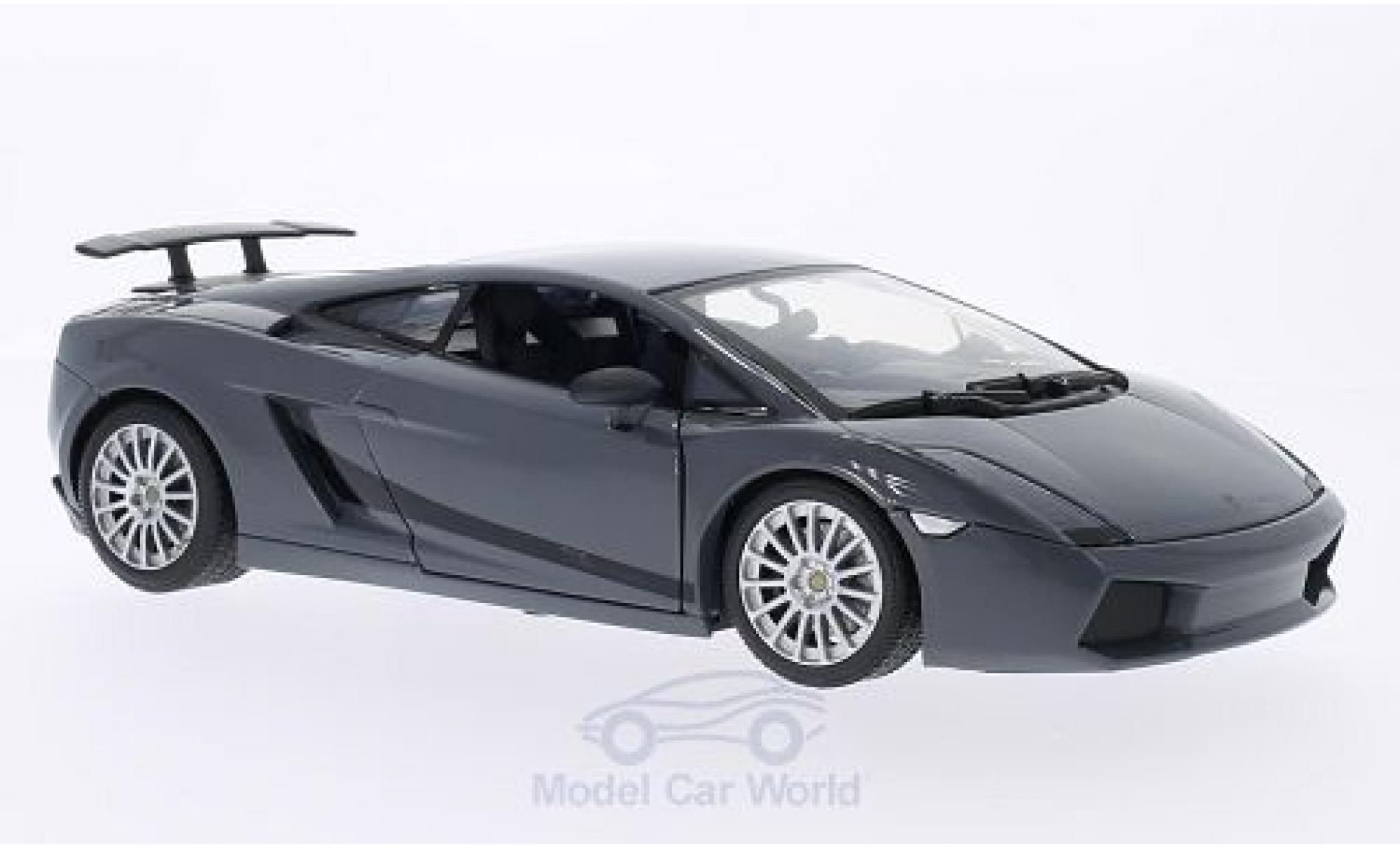 Lamborghini Gallardo Superleggera 1/18 Motormax Superleggera metallico nero modellino in miniatura