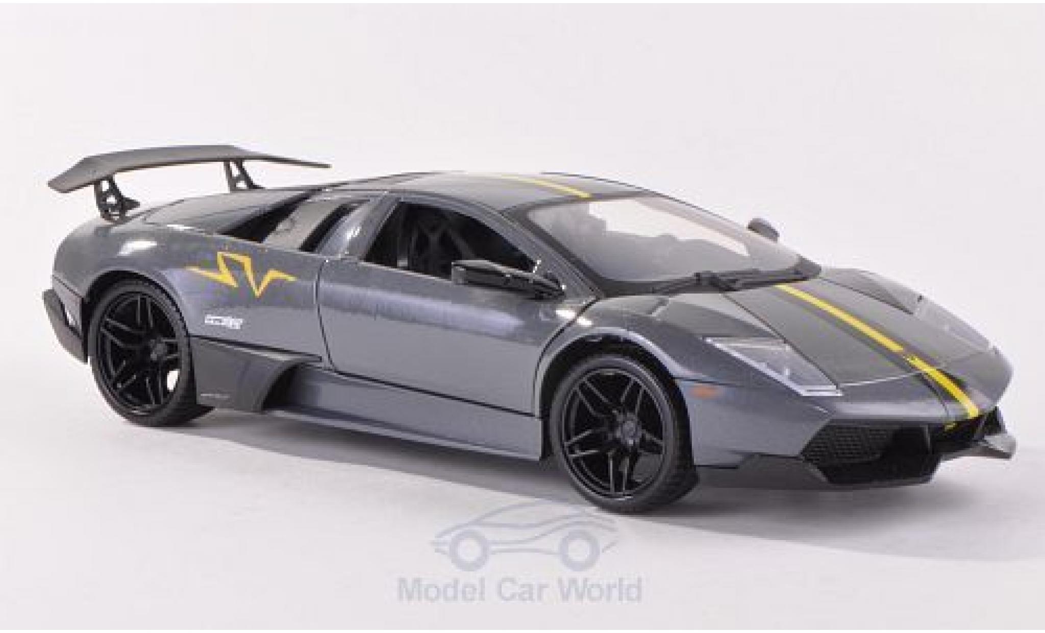 Lamborghini Murcielago LP670-4 1/24 Motormax LP670-4 SV metallico grigio/matt-nero modellino in miniatura