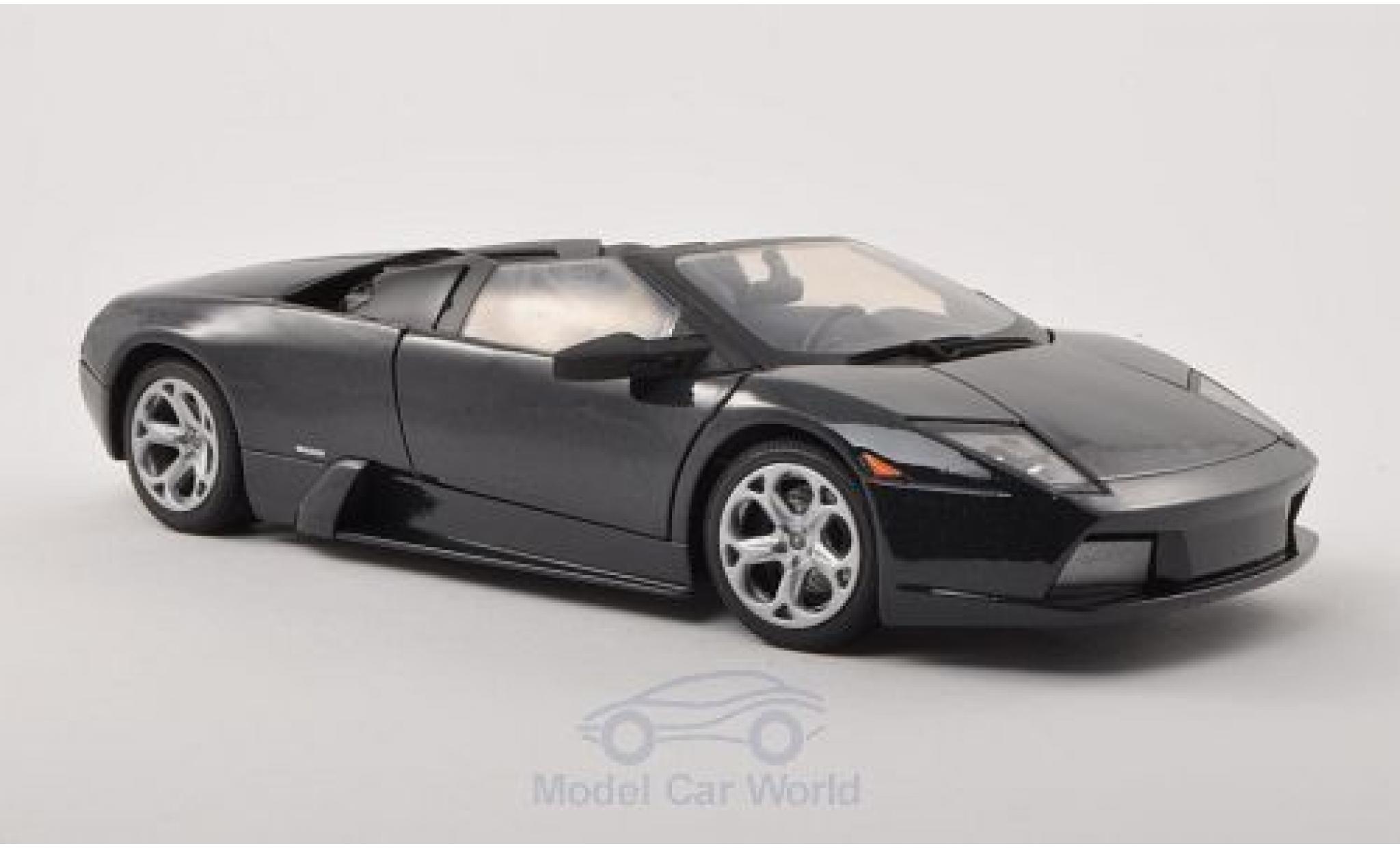 Lamborghini Murcielago 1/18 Motormax metallico nero modellino in miniatura