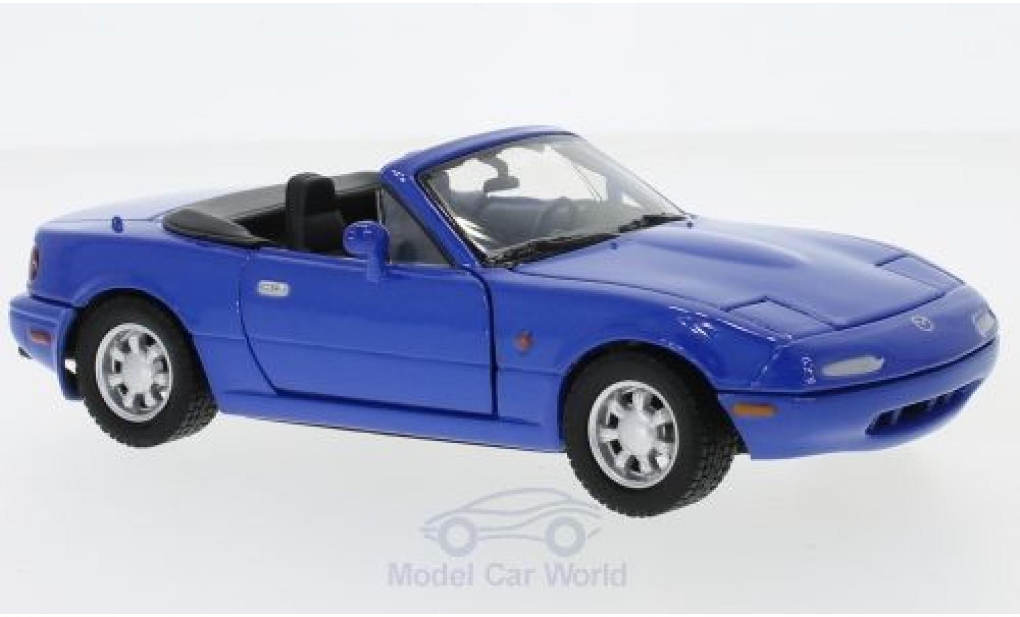 Mazda MX 1/24 Motormax -5 Miata blu modellino in miniatura