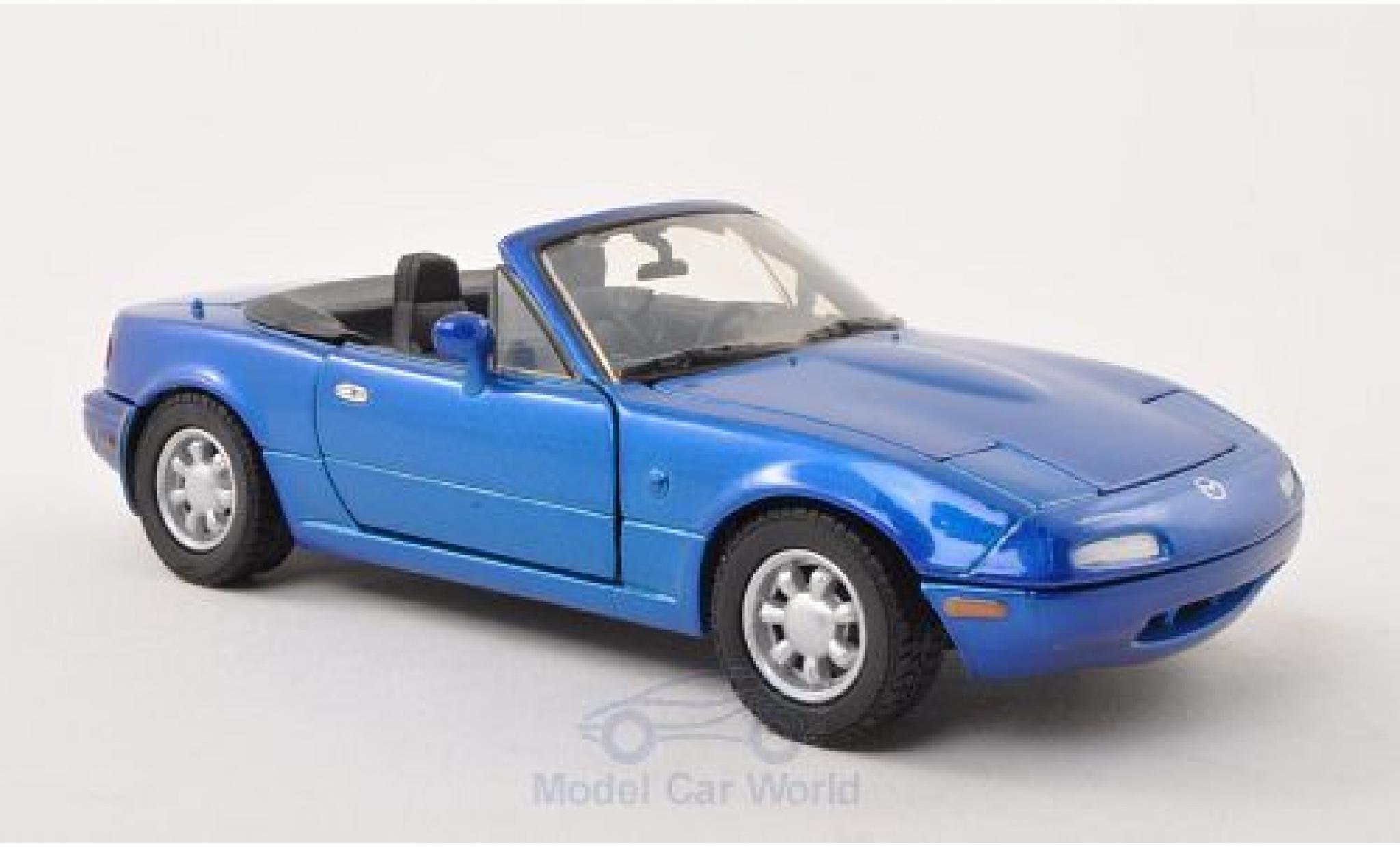 Mazda MX 1/24 Motormax -5 Miata metallico blu modellino in miniatura