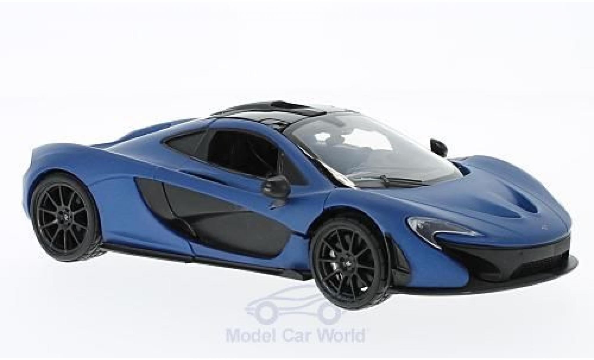 McLaren P1 1/24 Motormax matt-blu ohne Vitrine modellino in miniatura
