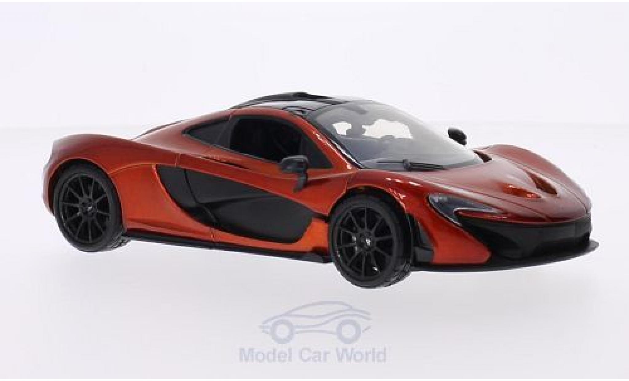 McLaren P1 1/24 Motormax metallico orange/carbon modellino in miniatura