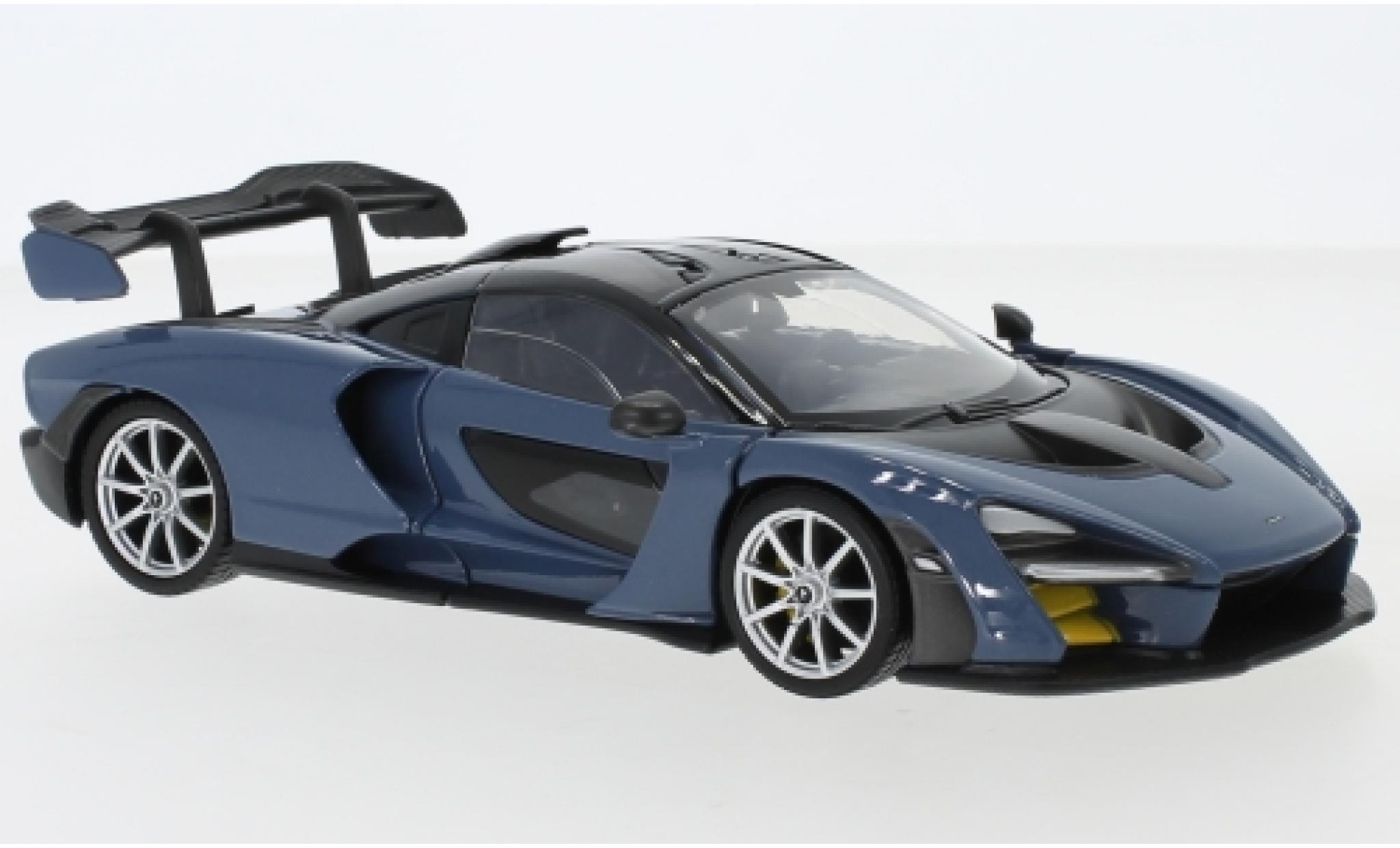 McLaren Senna 1/24 Motormax metallico blu modellino in miniatura