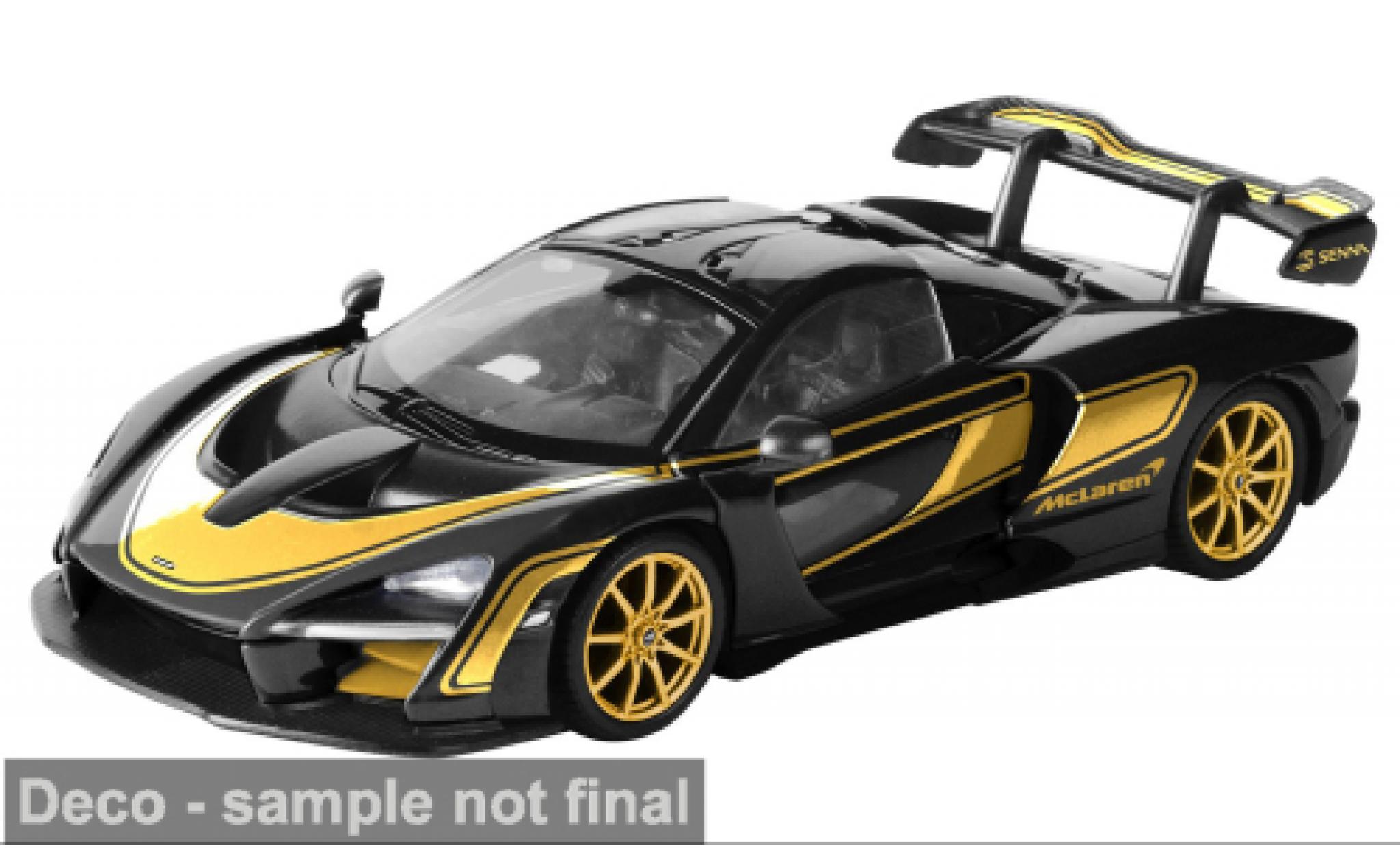 McLaren Senna 1/24 Motormax schwarz/gold 1:24 modellino in miniatura