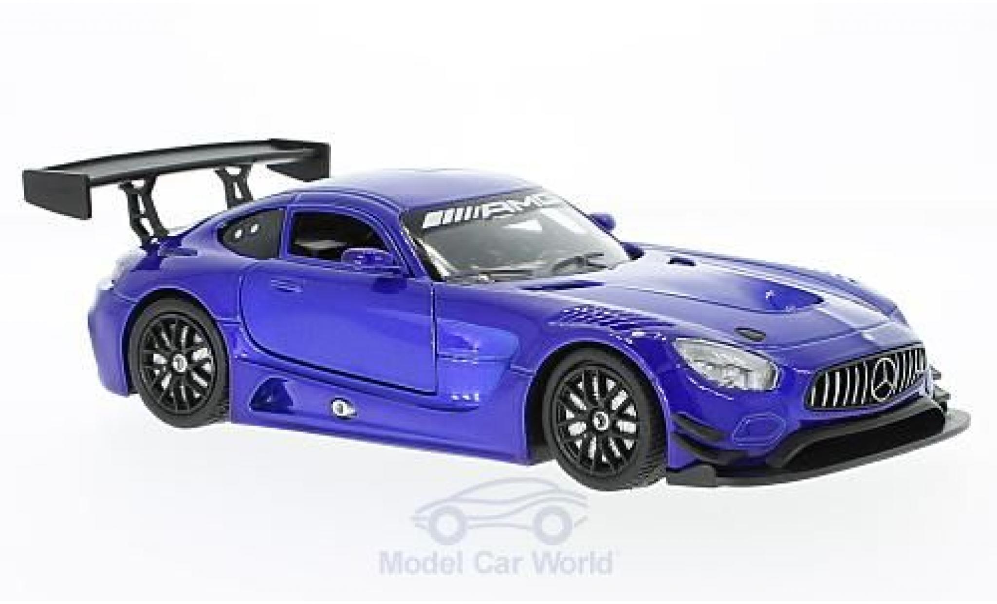 Mercedes AMG GT 1/24 Motormax 3 blu modellino in miniatura