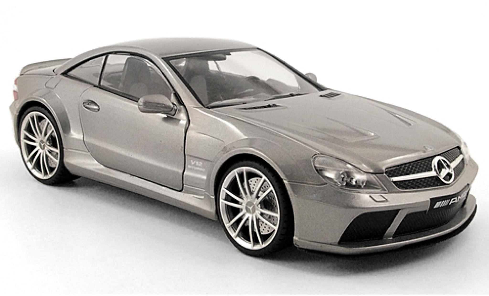 Mercedes Classe SL 1/18 Motormax SL65 AMG Black Series metallico grigio 2009 modellino in miniatura