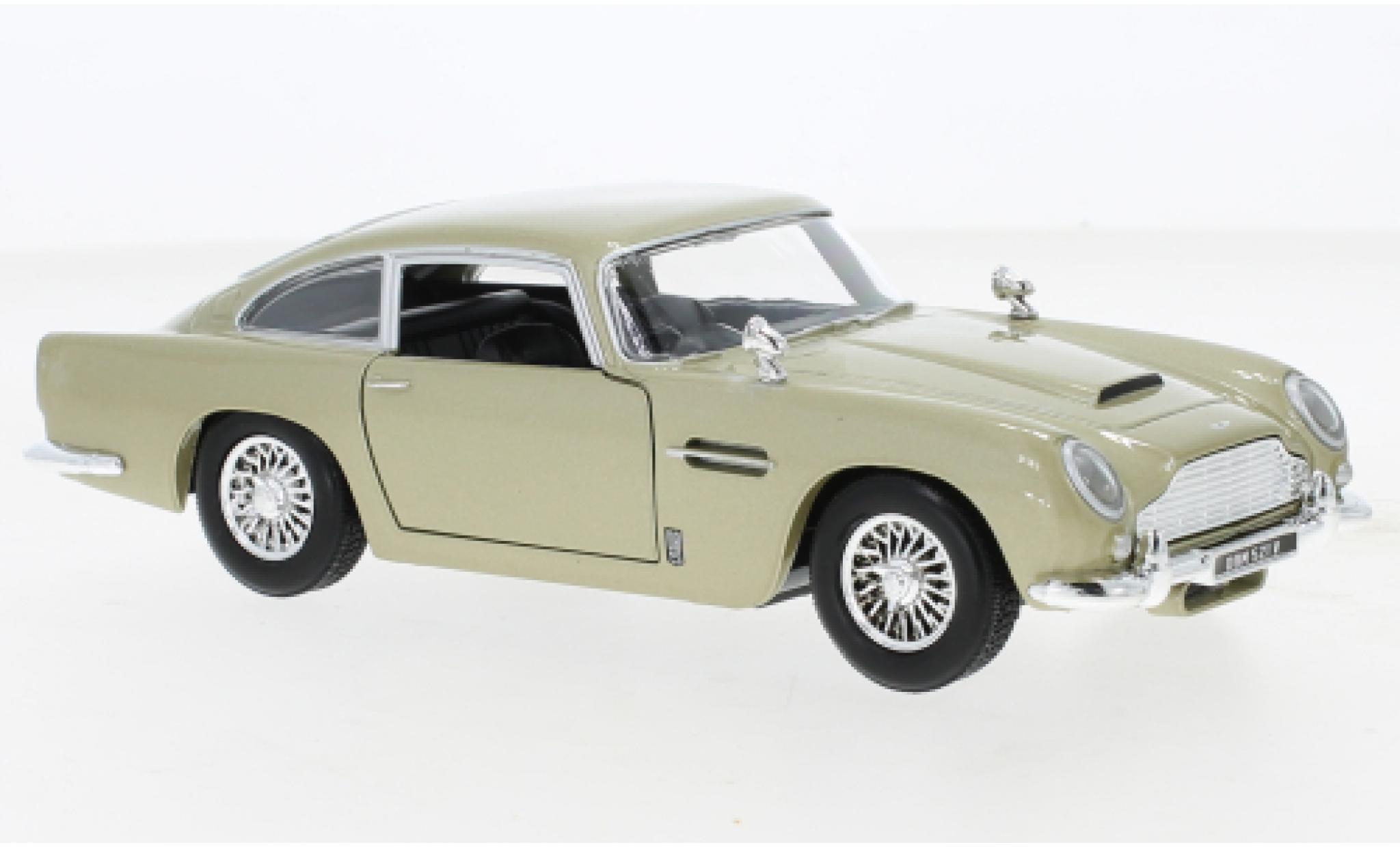 Aston Martin DB5 1/24 Motormax metallise beige RHD modellino in miniatura