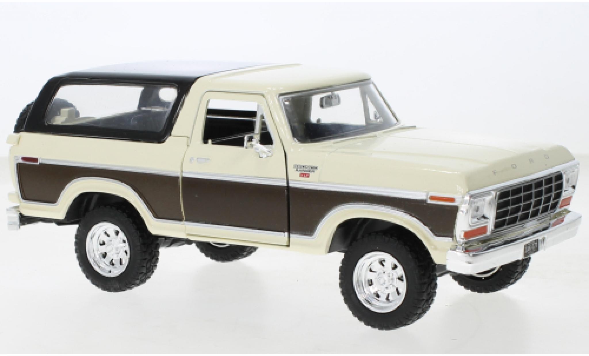 Ford Bronco 1/24 Motormax Ranger XLT beige/brun 1978 modellino in miniatura