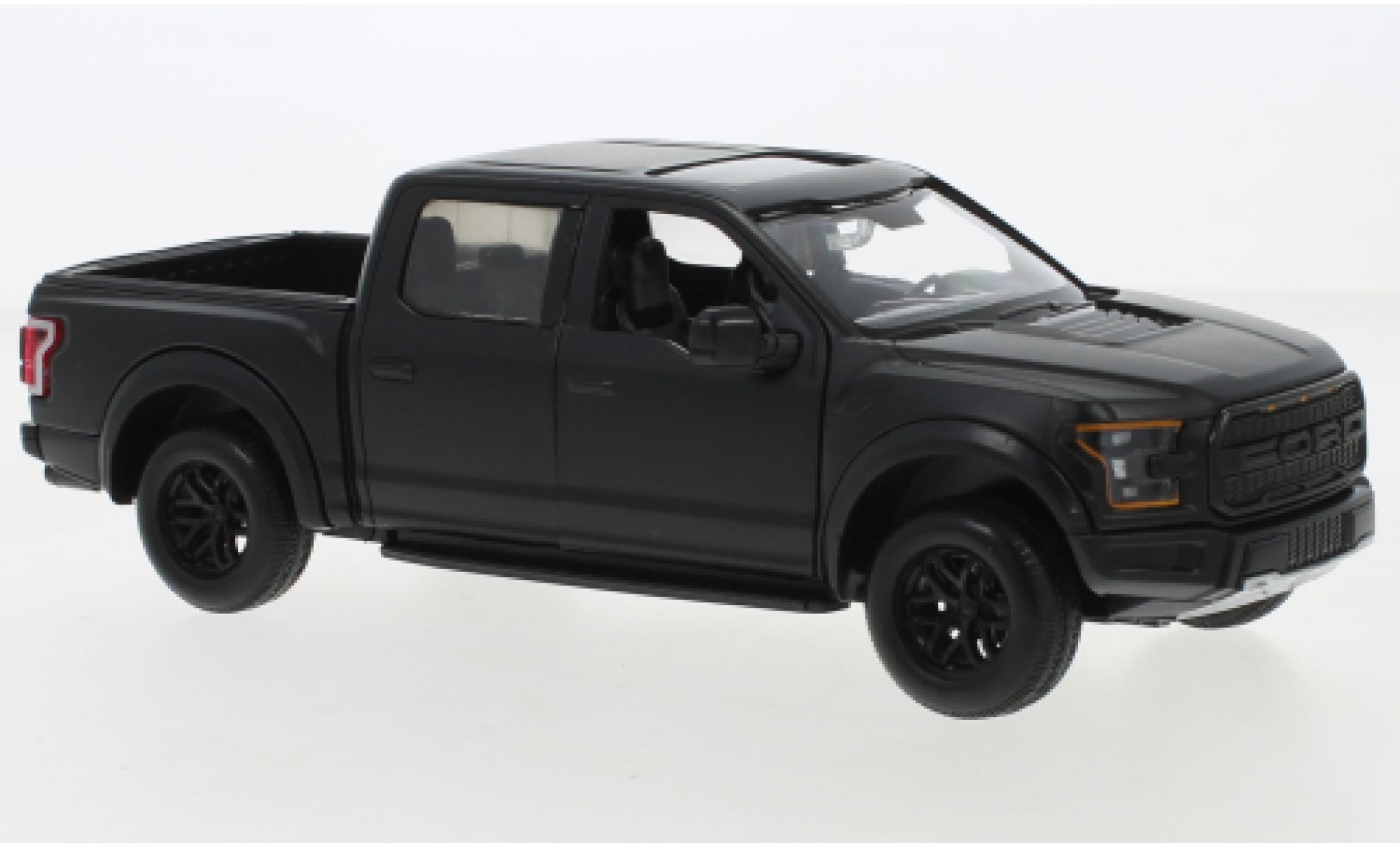 Ford F-1 1/24 Motormax 50 Raptor matt-nero 2017 modellino in miniatura