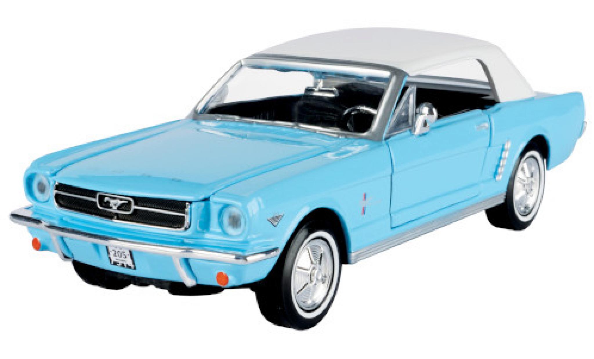 Ford Mustang 1/24 Motormax Convertibile blu/bianco 1964 modellino in miniatura