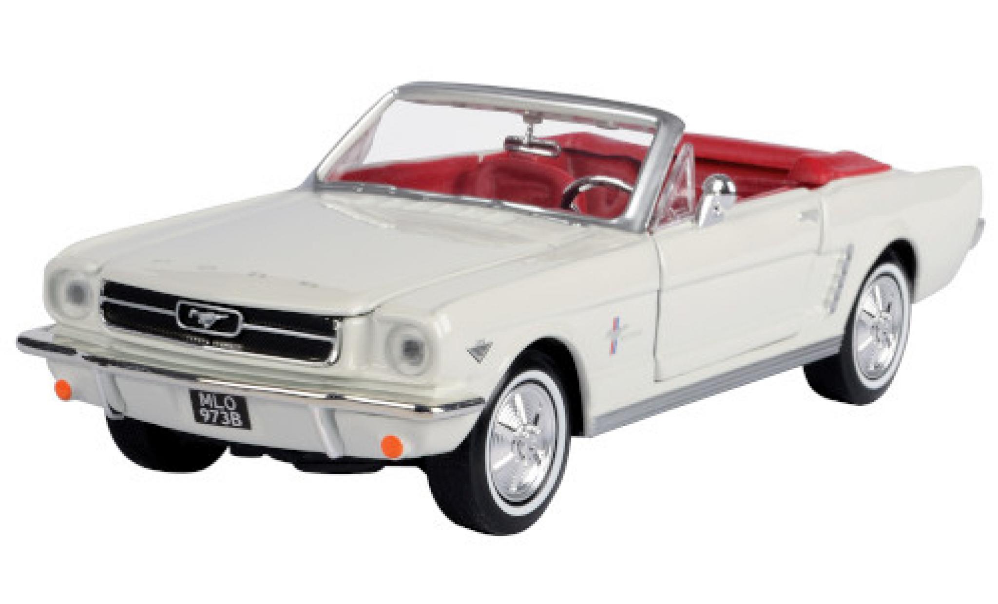 Ford Mustang 1/24 Motormax Convertibile bianco 1964 modellino in miniatura