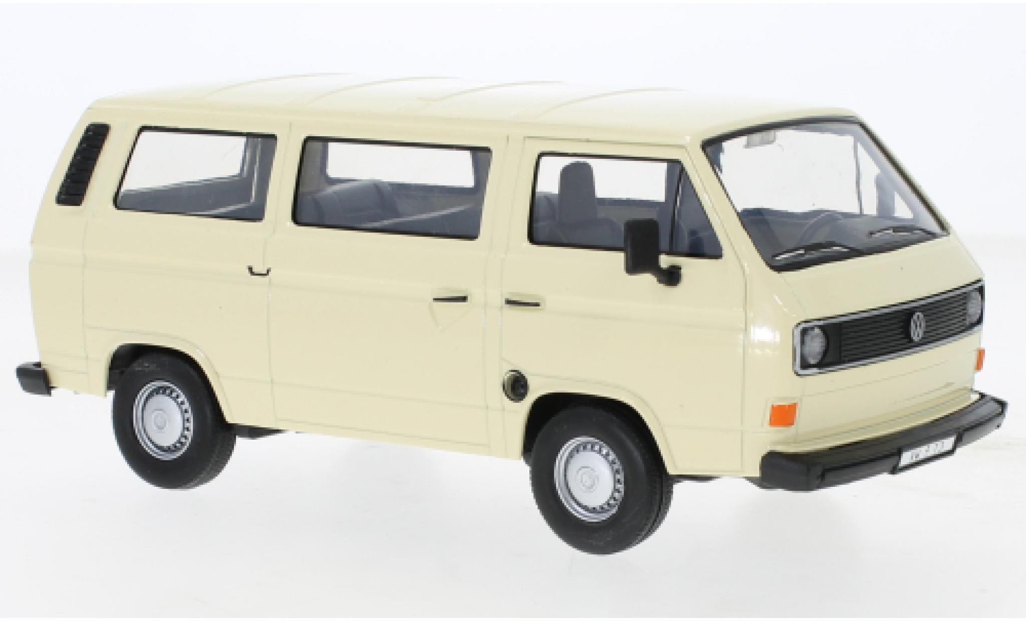 Volkswagen T3 1/24 Motormax Bus beige modellino in miniatura