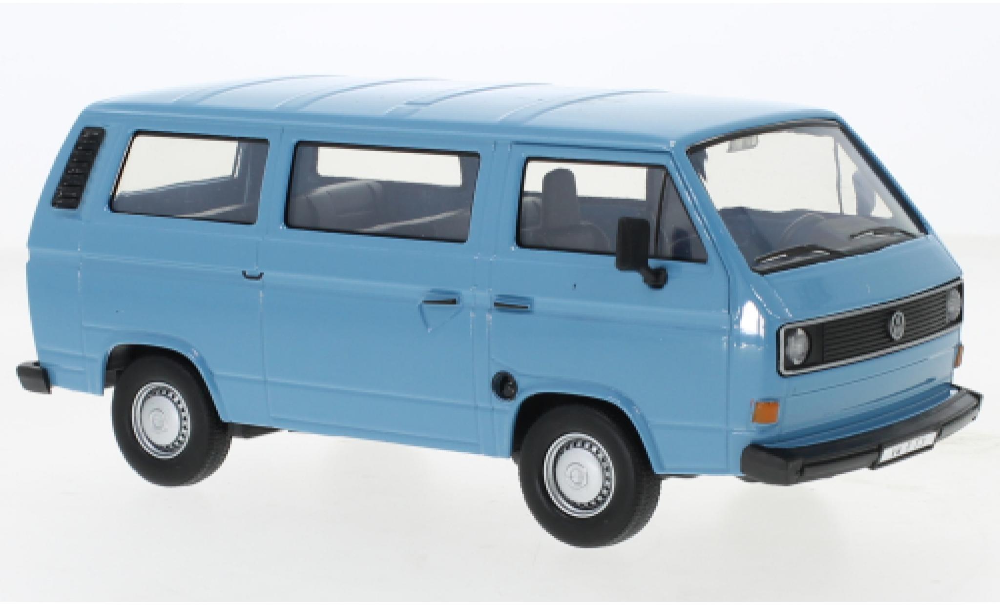 Volkswagen T3 1/24 Motormax Bus blu modellino in miniatura