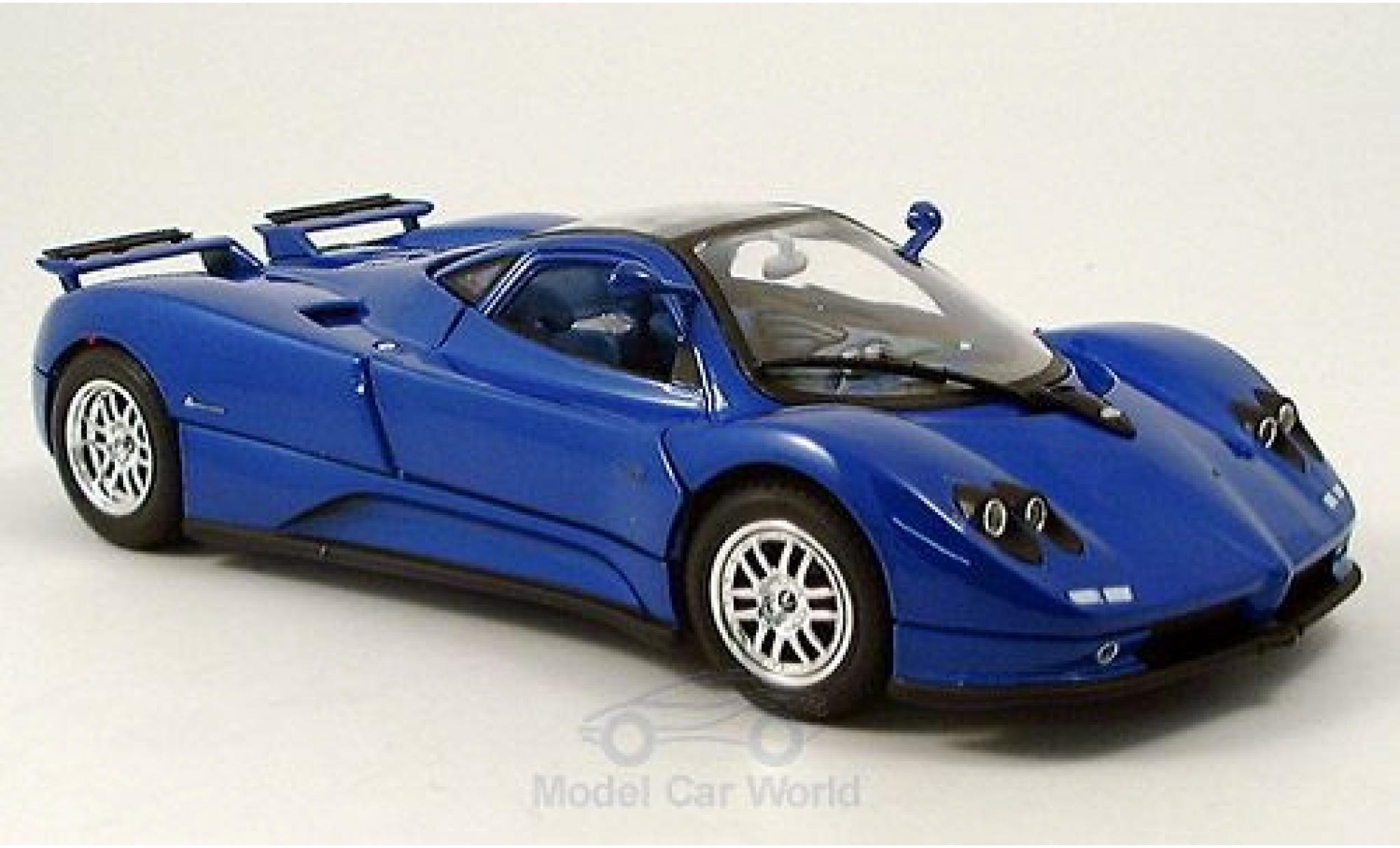 Pagani Zonda C12 1/18 Motormax C12 metallico blu 2004 modellino in miniatura