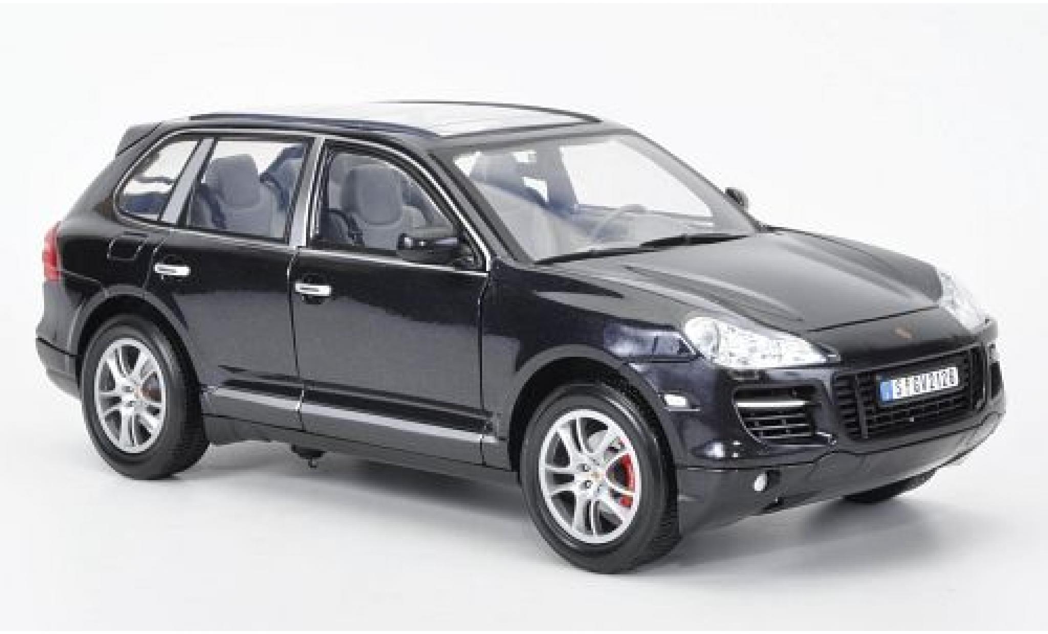 Porsche Cayenne Turbo 1/18 Motormax Turbo metallico nero modellino in miniatura